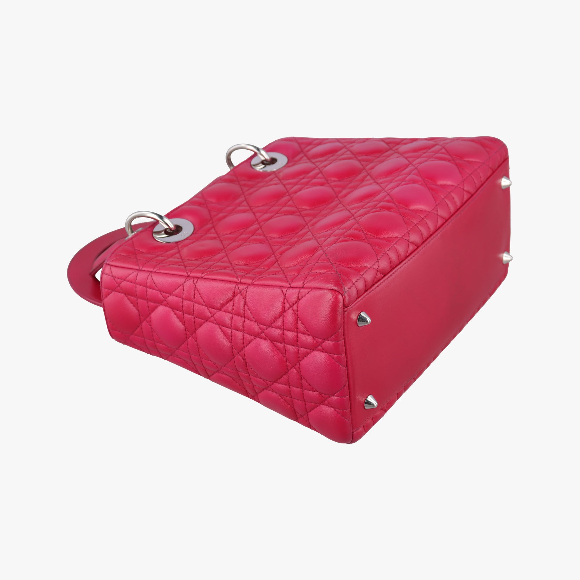 Lady Dior Rose lambskin 02-BN-1101レディディオール ローズ レッド ラムスキン 02-BN-1101