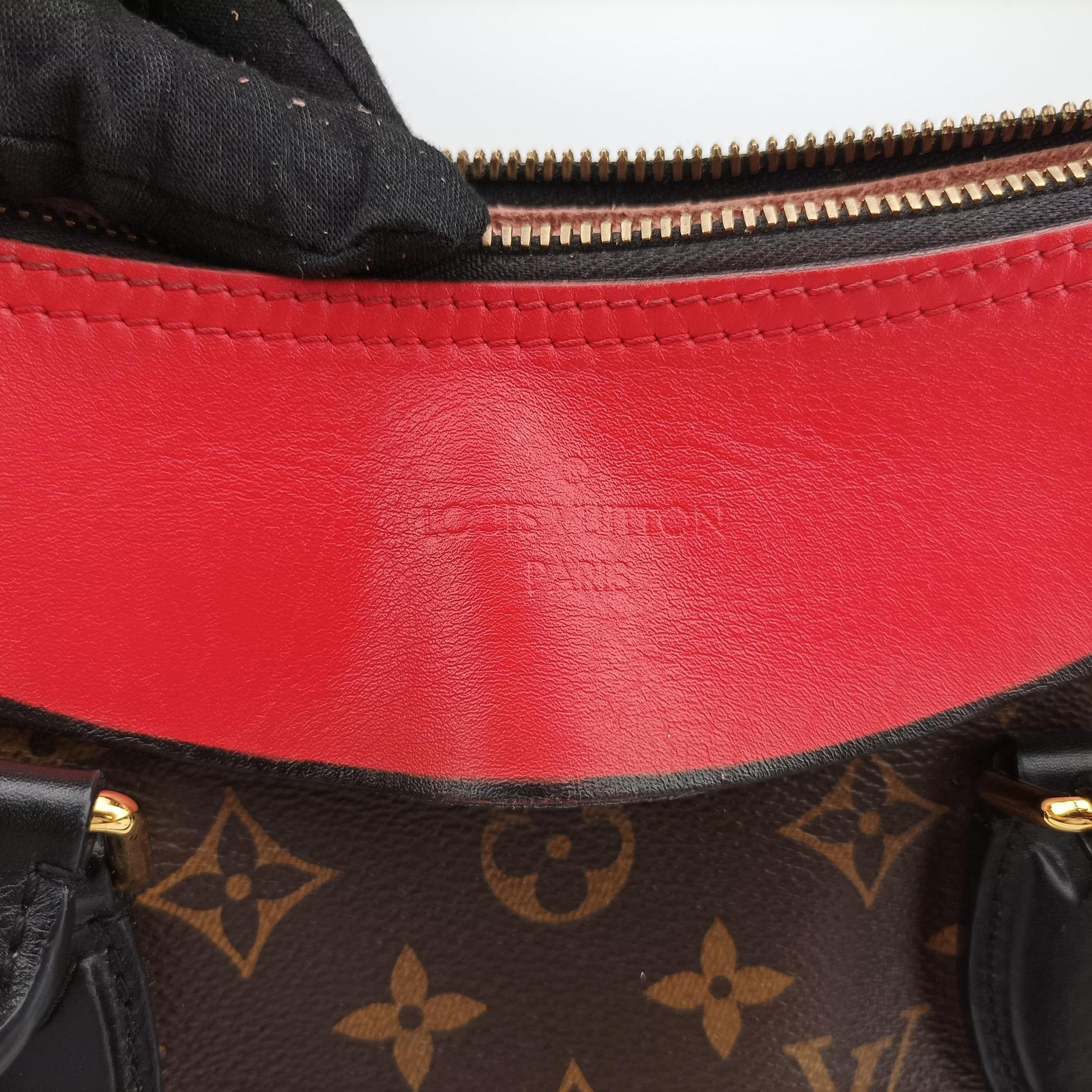 TUILERIES tote Brown×Coquelicot Monogram Canvas×calf leather M43795 AA2108テュイルリートート モノグラム/ブラウン×コクリコ モノグラムキャンバス×カーフレザー M43795 AA2108