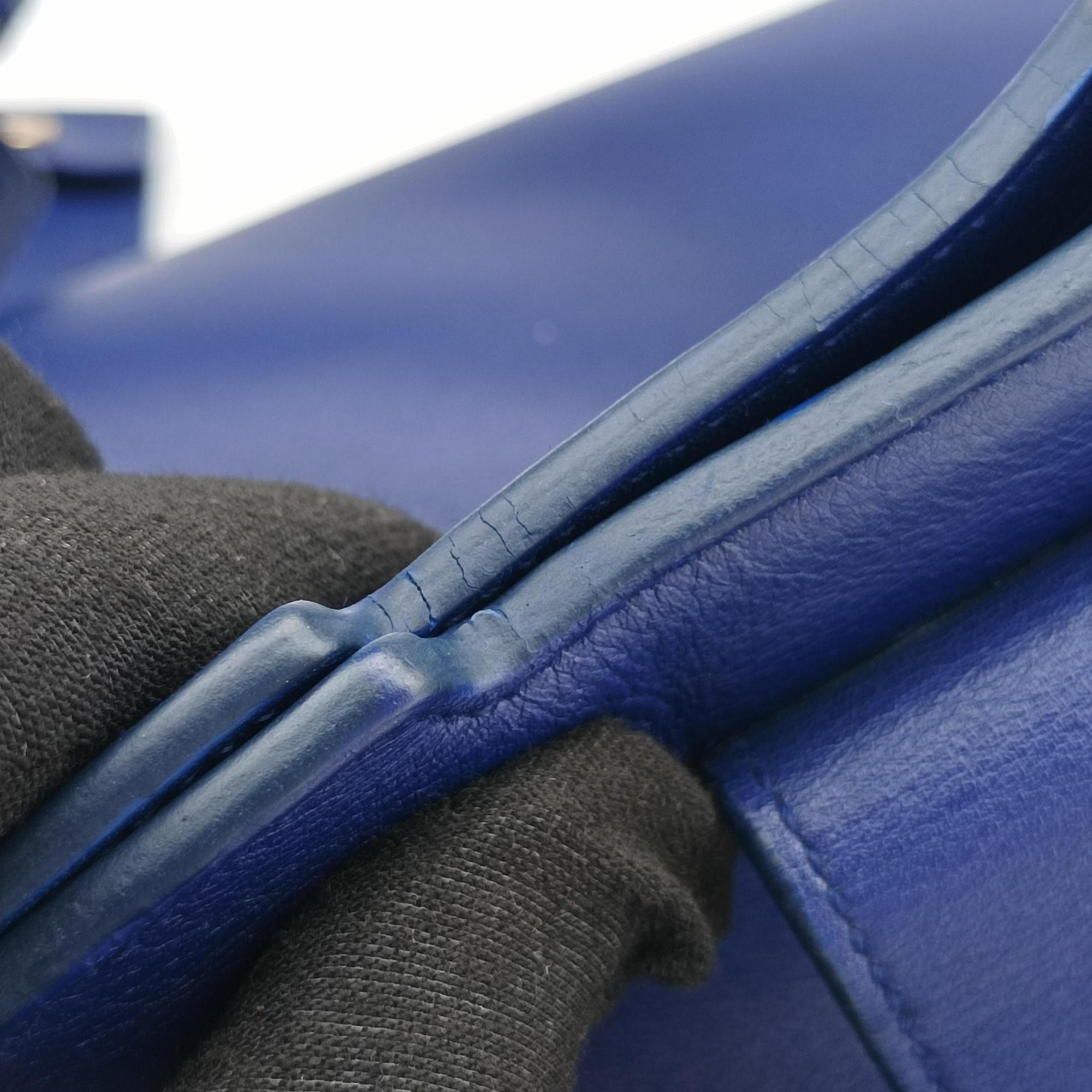 Y Ligne Petit Cabas Blue Leather 311210 311210.527066Yライン プチカバス ブルー レザー 311210 311210.527066