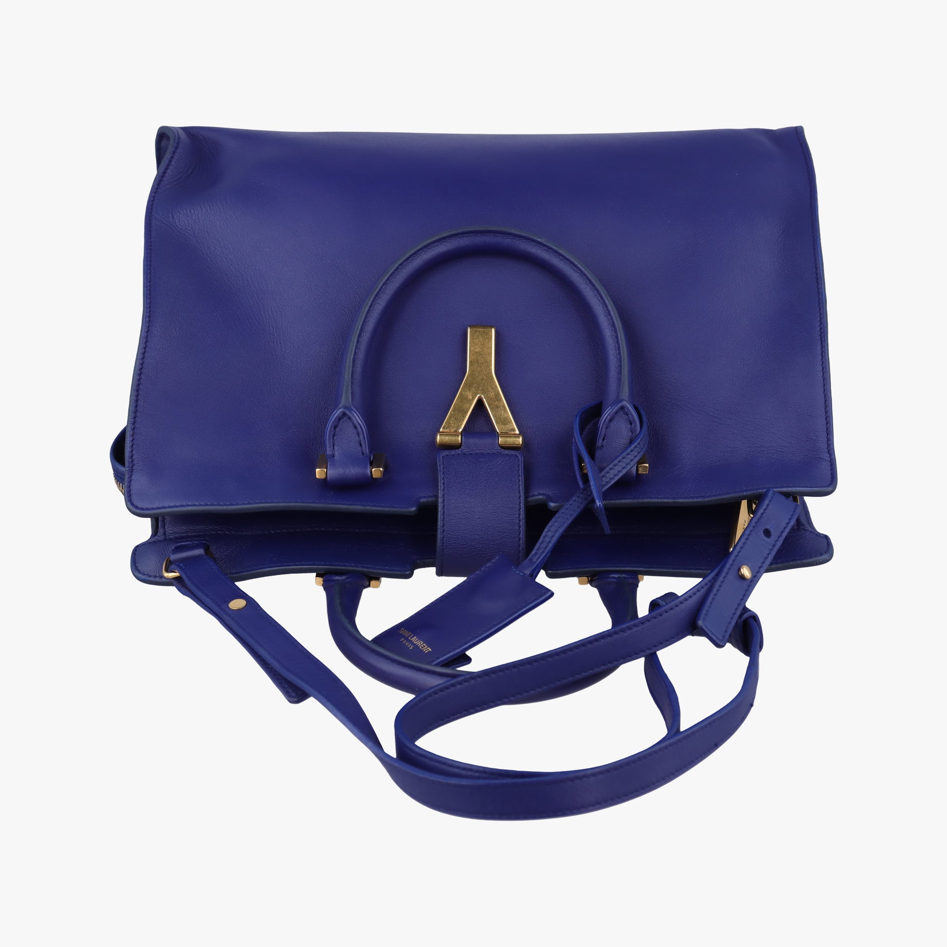Y Ligne Petit Cabas Blue Leather 311210 311210.527066Yライン プチカバス ブルー レザー 311210 311210.527066