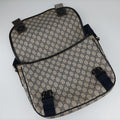 GG Plus Messenger beige×navy PVC coated canvas 201732 H6461988GGプラス メッセンジャー ベージュ×ネイビー PVCコーティングキャンバス 201732 H6461988