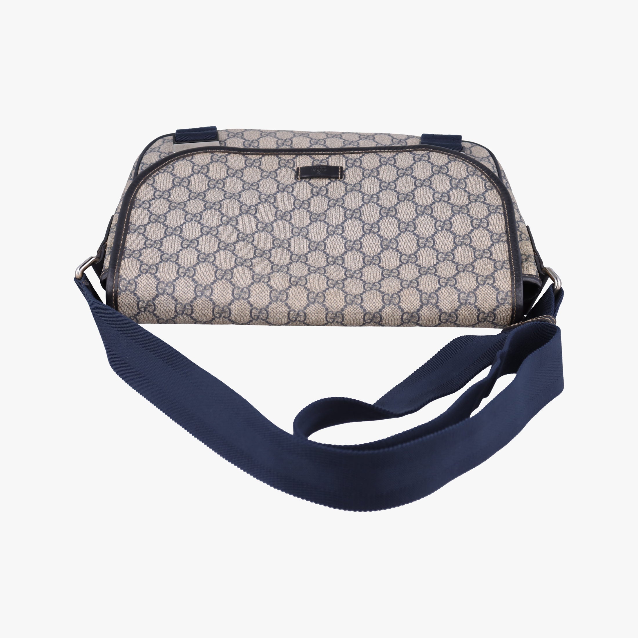 GG Plus Messenger beige×navy PVC coated canvas 201732 H6461988GGプラス メッセンジャー ベージュ×ネイビー PVCコーティングキャンバス 201732 H6461988