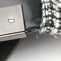 Palazzo Sultan Blue×White Tweed  & Leather CLG 117233742220パラッツォ スルタン ブルー×ホワイト ツイード × レザー CLG 117233742220
