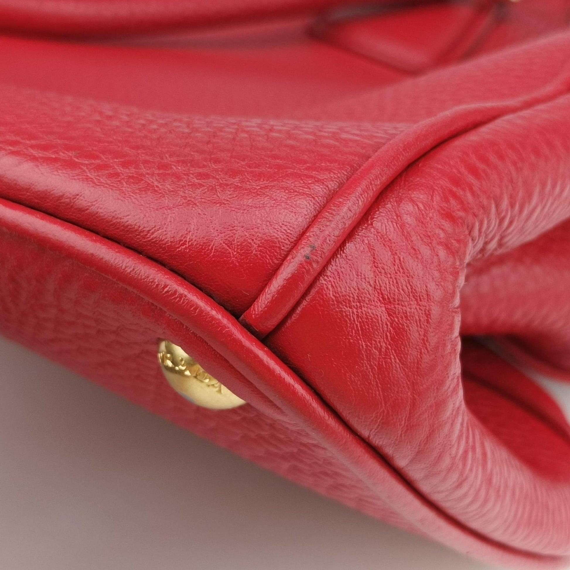 Vitello Daino Top Handle Red Leather BN2420 31/N 165ヴィッテロ ダイノ トップハンドル レッド レザー BN2420 31/N 165