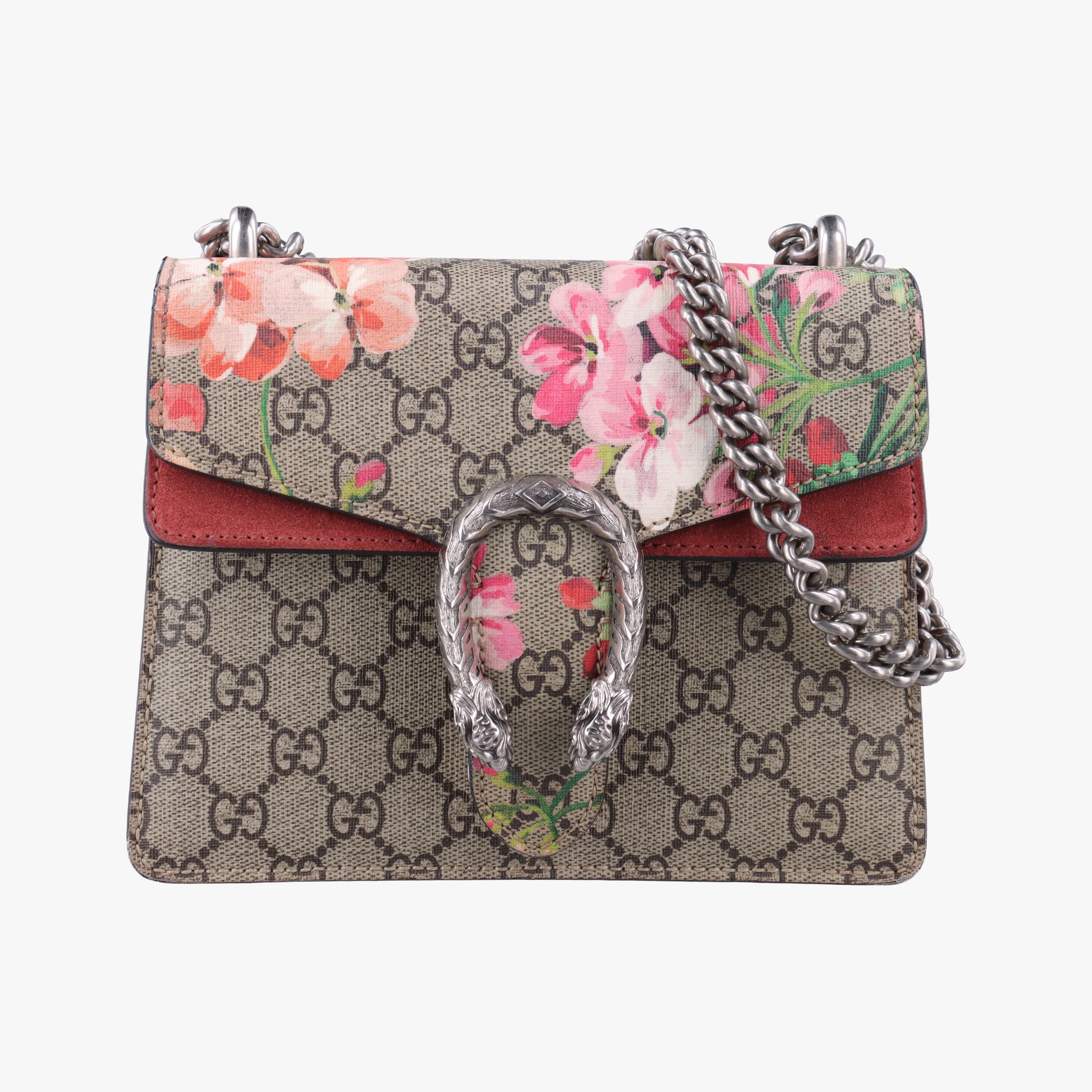 Dionysus beige×red×multicolor PVC coated canvas × suede 421970 A020276695ディオニュソス ベージュ×レッド×マルチカラー PVCコーティングキャンバス × スエード 421970 A020276695