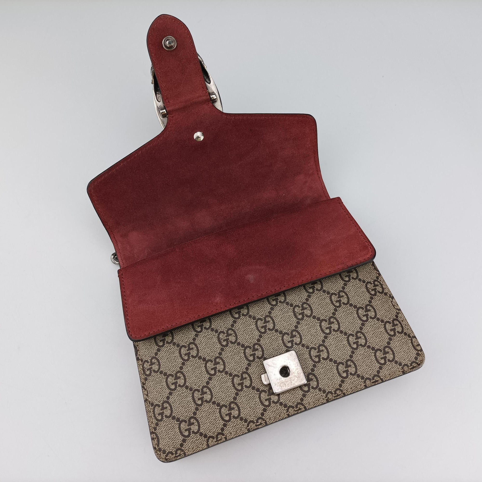 Dionysus beige×red×multicolor PVC coated canvas × suede 421970 A020276695ディオニュソス ベージュ×レッド×マルチカラー PVCコーティングキャンバス × スエード 421970 A020276695