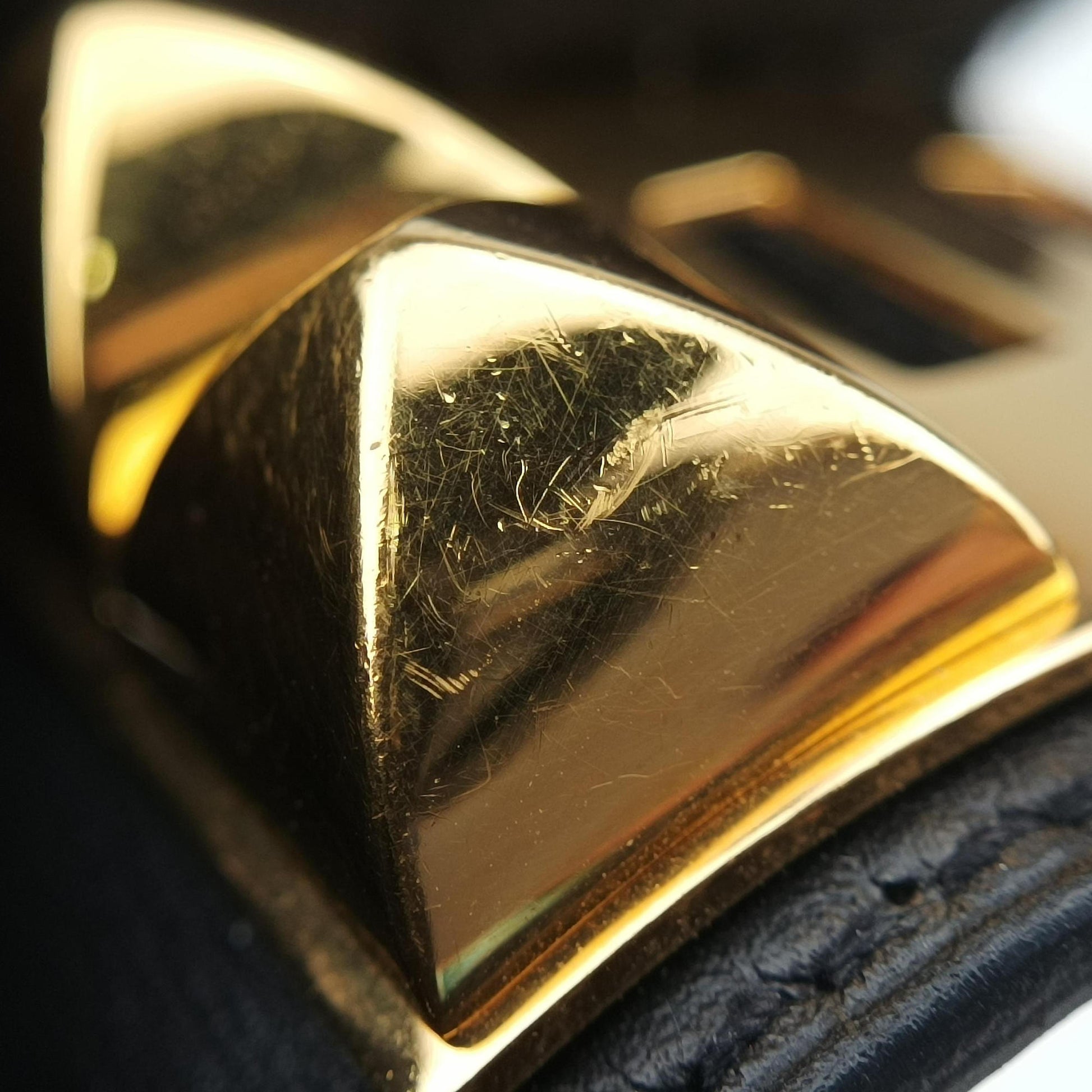 Collier de Chien Black×golden Leather × GP SI▢Qコリエ ド シアン ブラック×ゴールド レザー×GP SI▢Q