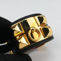 Collier de Chien Black×golden Leather × GP SI▢Qコリエ ド シアン ブラック×ゴールド レザー×GP SI▢Q