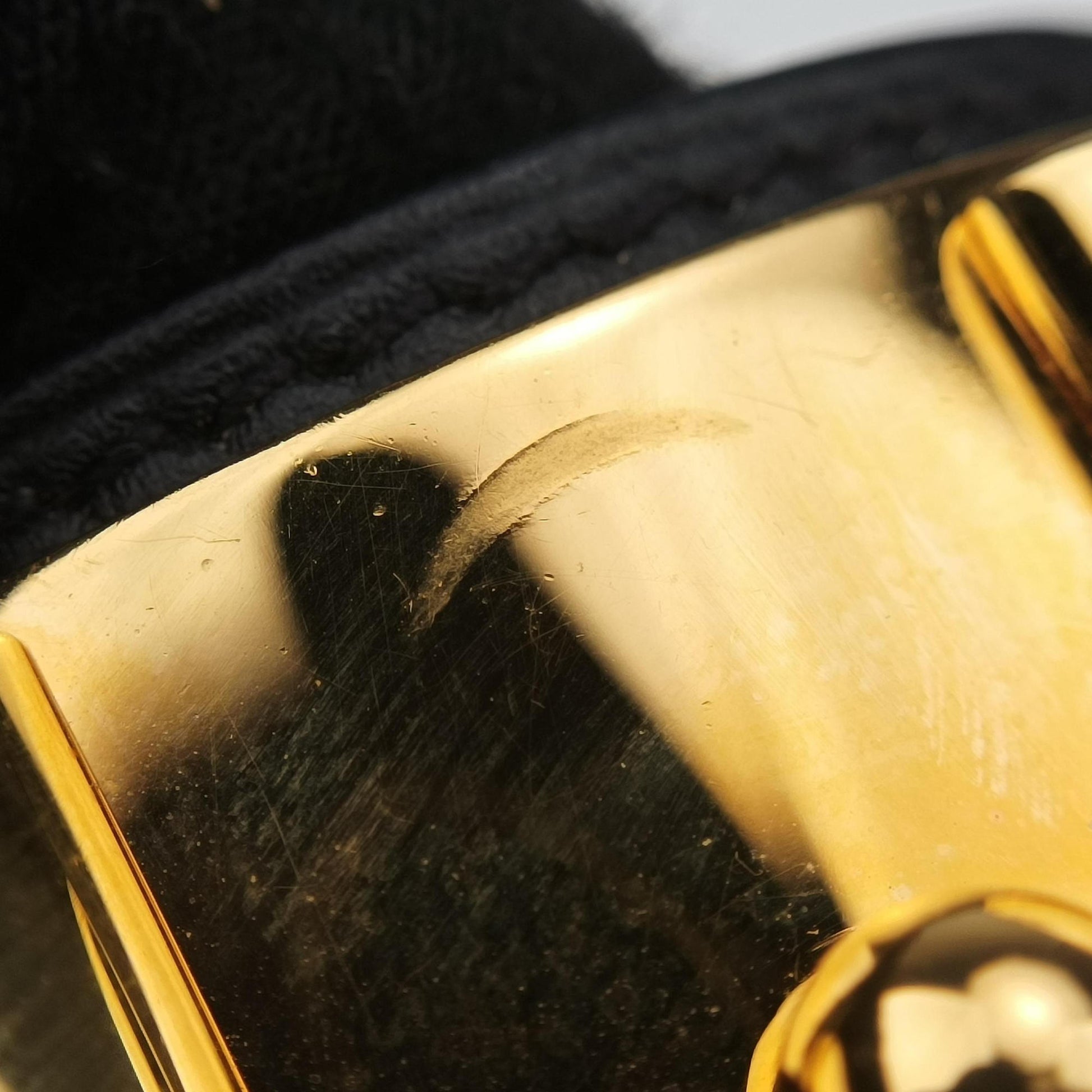 Collier de Chien Black×golden Leather × GP SI▢Qコリエ ド シアン ブラック×ゴールド レザー×GP SI▢Q