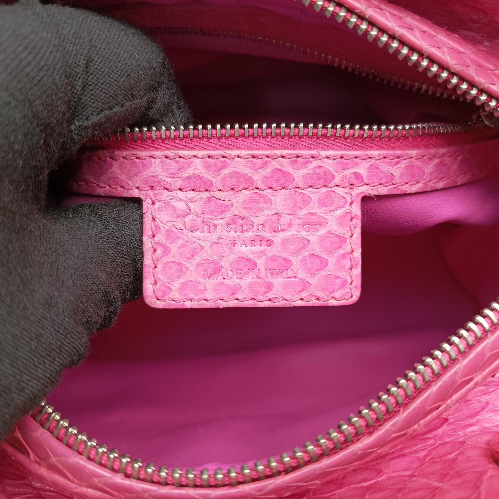 Lady Dior Pink snakeskin 14-BO-0192レディディオール ピンク ヘビ革 14-BO-0192