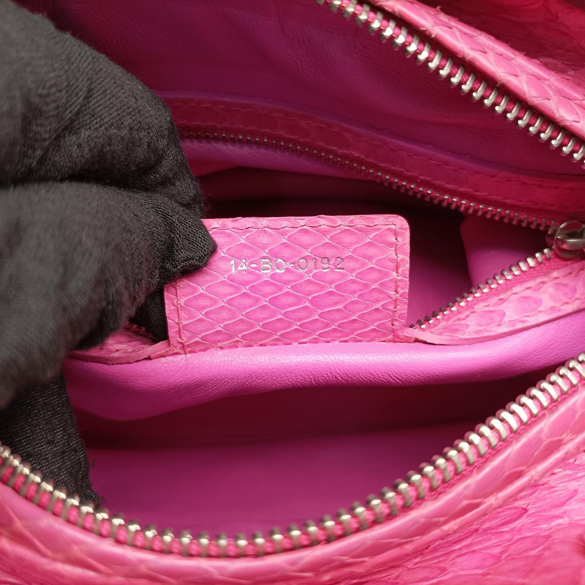 Lady Dior Pink snakeskin 14-BO-0192レディディオール ピンク ヘビ革 14-BO-0192