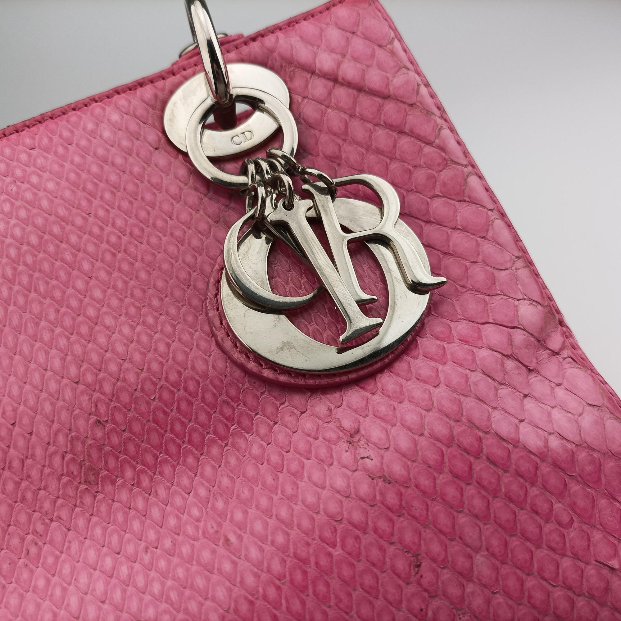 Lady Dior Pink snakeskin 14-BO-0192レディディオール ピンク ヘビ革 14-BO-0192