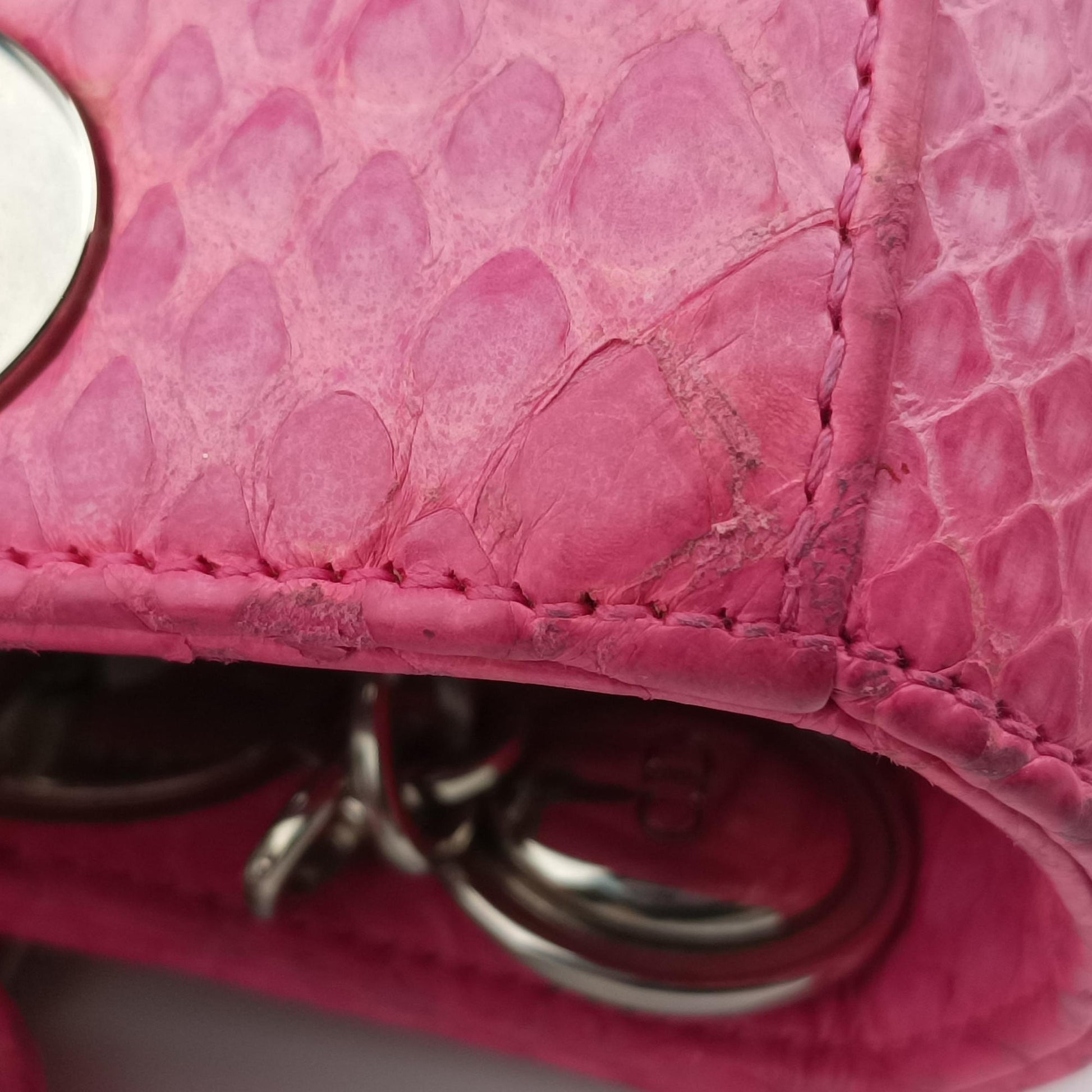 Lady Dior Pink snakeskin 14-BO-0192レディディオール ピンク ヘビ革 14-BO-0192