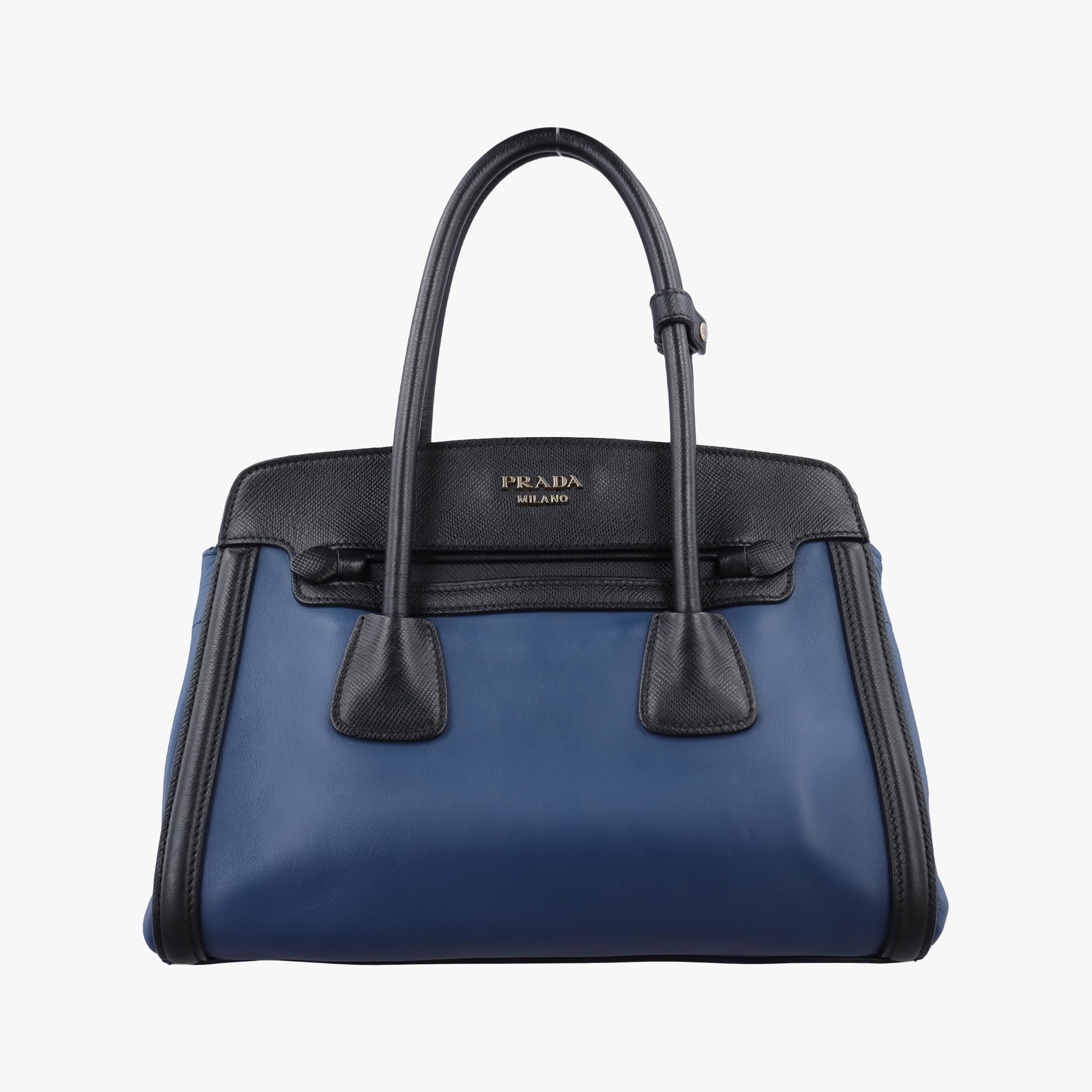 Double Zip Convertible Tote Black×Blue Saffiano Leather×Leather 31/Yダブルジップコンバーチブルトート ブラック×ブルー サフィアーノレザー×レザー 31/Y
