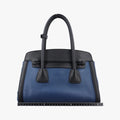 Double Zip Convertible Tote Black×Blue Saffiano Leather×Leather 31/Yダブルジップコンバーチブルトート ブラック×ブルー サフィアーノレザー×レザー 31/Y