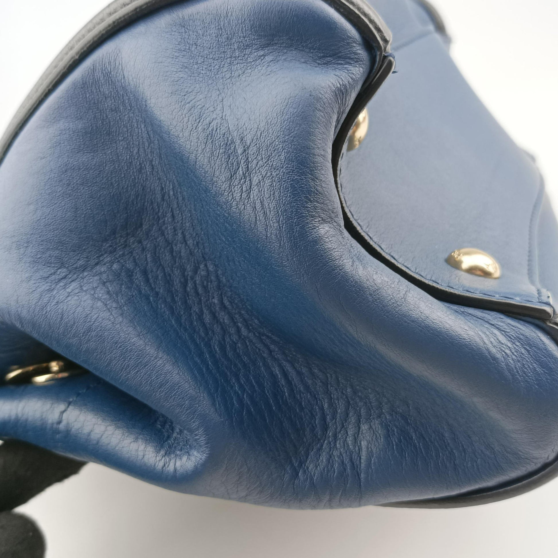 Double Zip Convertible Tote Black×Blue Saffiano Leather×Leather 31/Yダブルジップコンバーチブルトート ブラック×ブルー サフィアーノレザー×レザー 31/Y