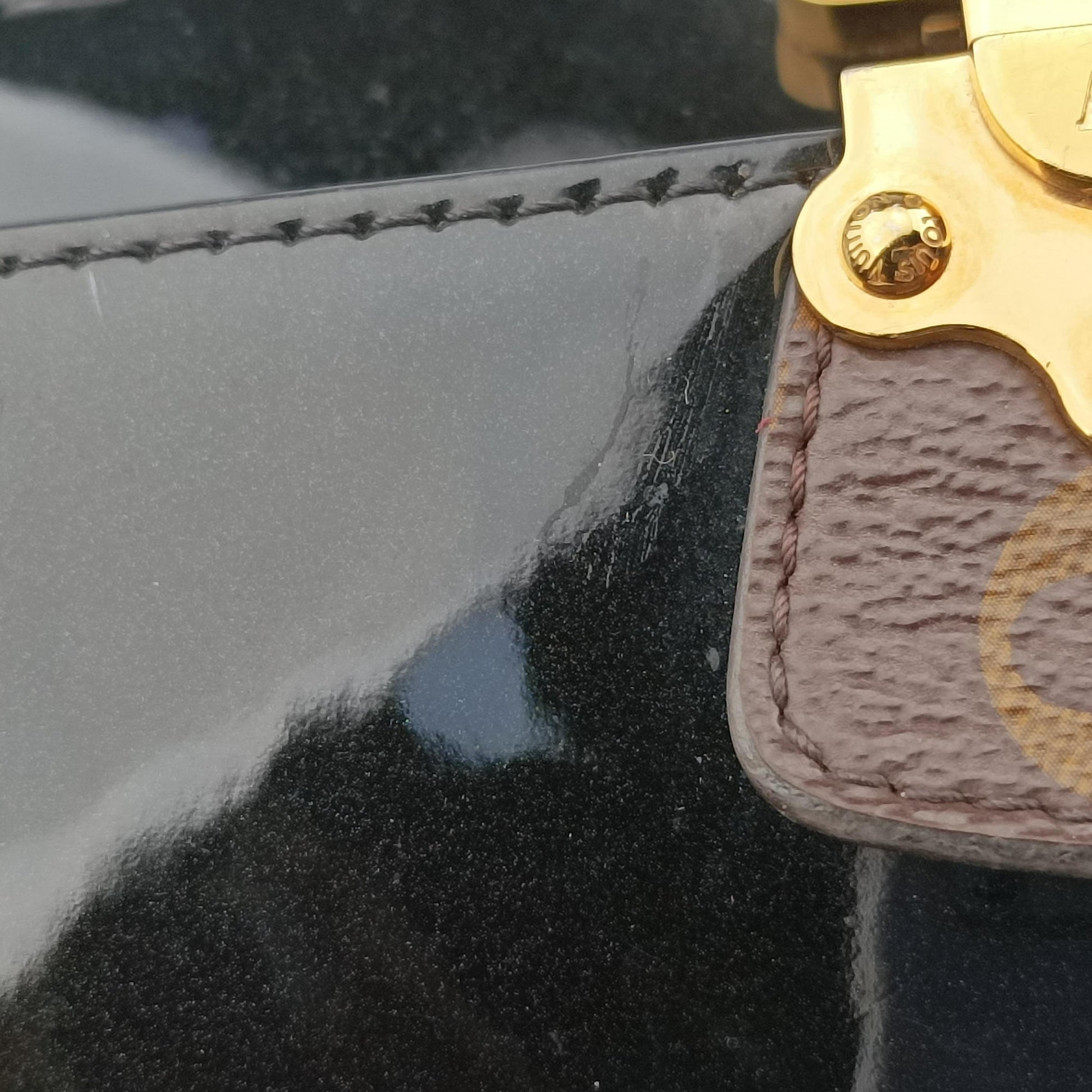 Cherrywood BB brown×black Monogram Canvas×Vernis M51953 PL1220チェリーウッドBB モノグラム/ブラウン×ブラック モノグラム×ヴェルニ M51953 PL1220