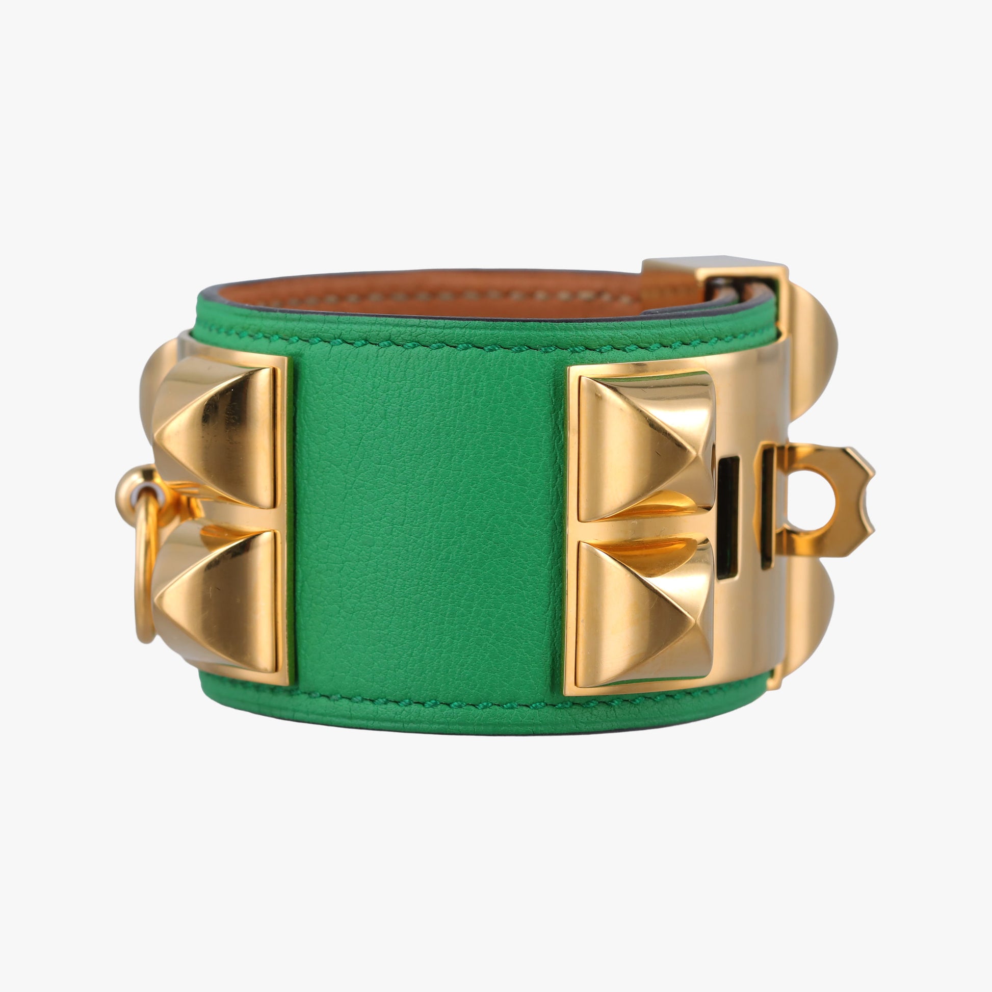 Collier de chien Green×golden Leather × GP P▢ SIコリエ ド シアン グリーン×ゴールド レザー×GP P▢ SI