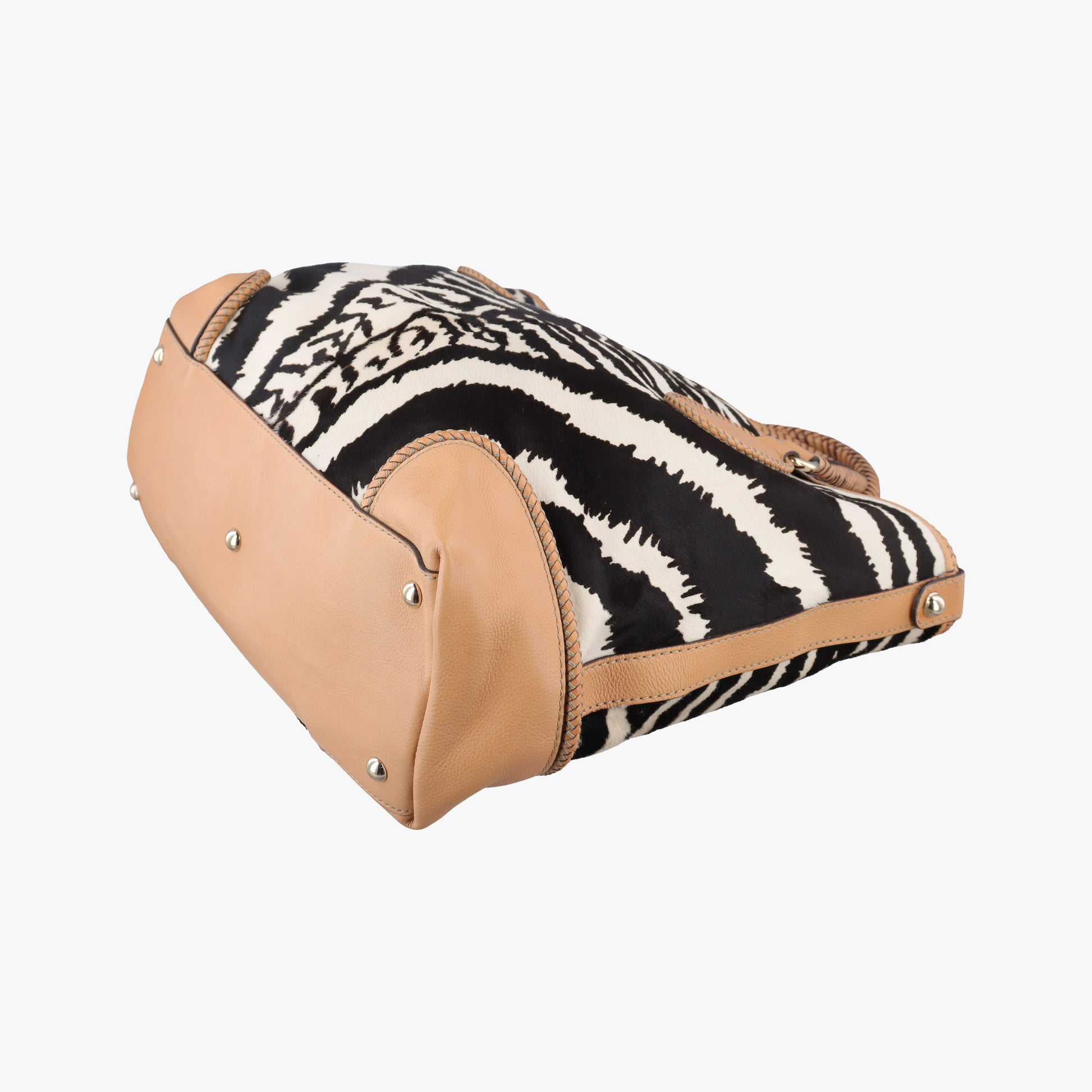 Zebra Printed Marrakech Black×White×Beige ponyhair 257023 C010327055ゼブラプリントマラケシュ ブラック×ホワイト×ベージュ ハラコ 257023 C010327055
