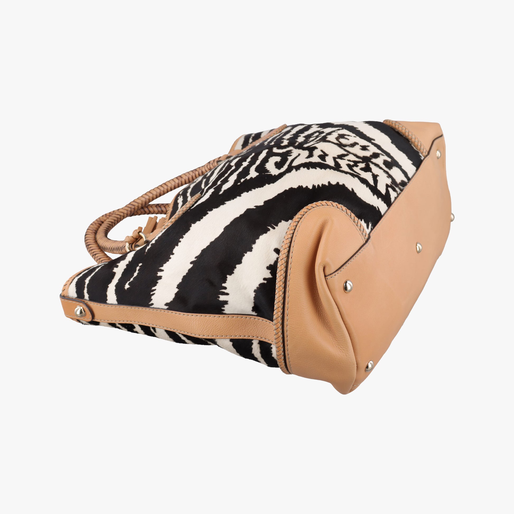 Zebra Printed Marrakech Black×White×Beige ponyhair 257023 C010327055ゼブラプリントマラケシュ ブラック×ホワイト×ベージュ ハラコ 257023 C010327055