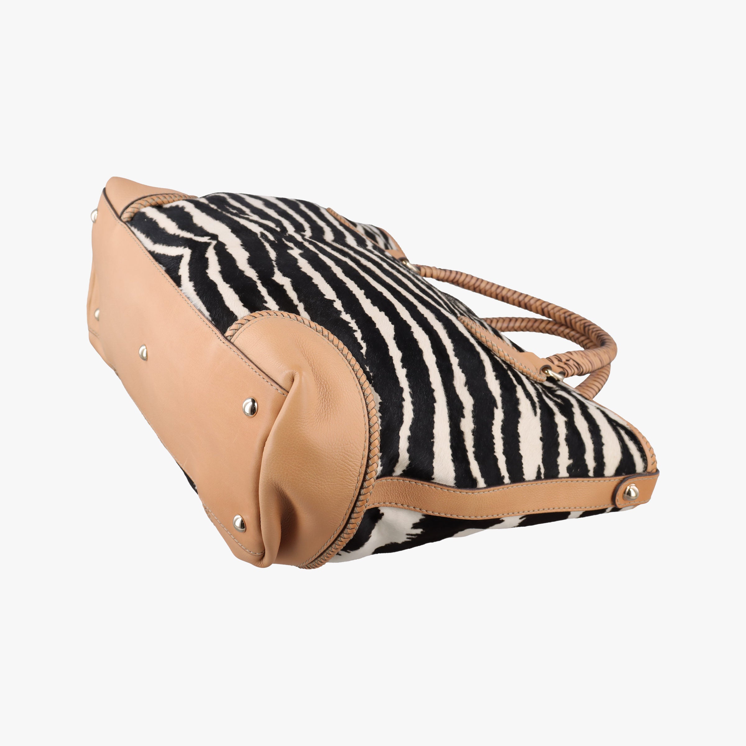 Zebra Printed Marrakech Black×White×Beige ponyhair 257023 C010327055ゼブラプリントマラケシュ ブラック×ホワイト×ベージュ ハラコ 257023 C010327055