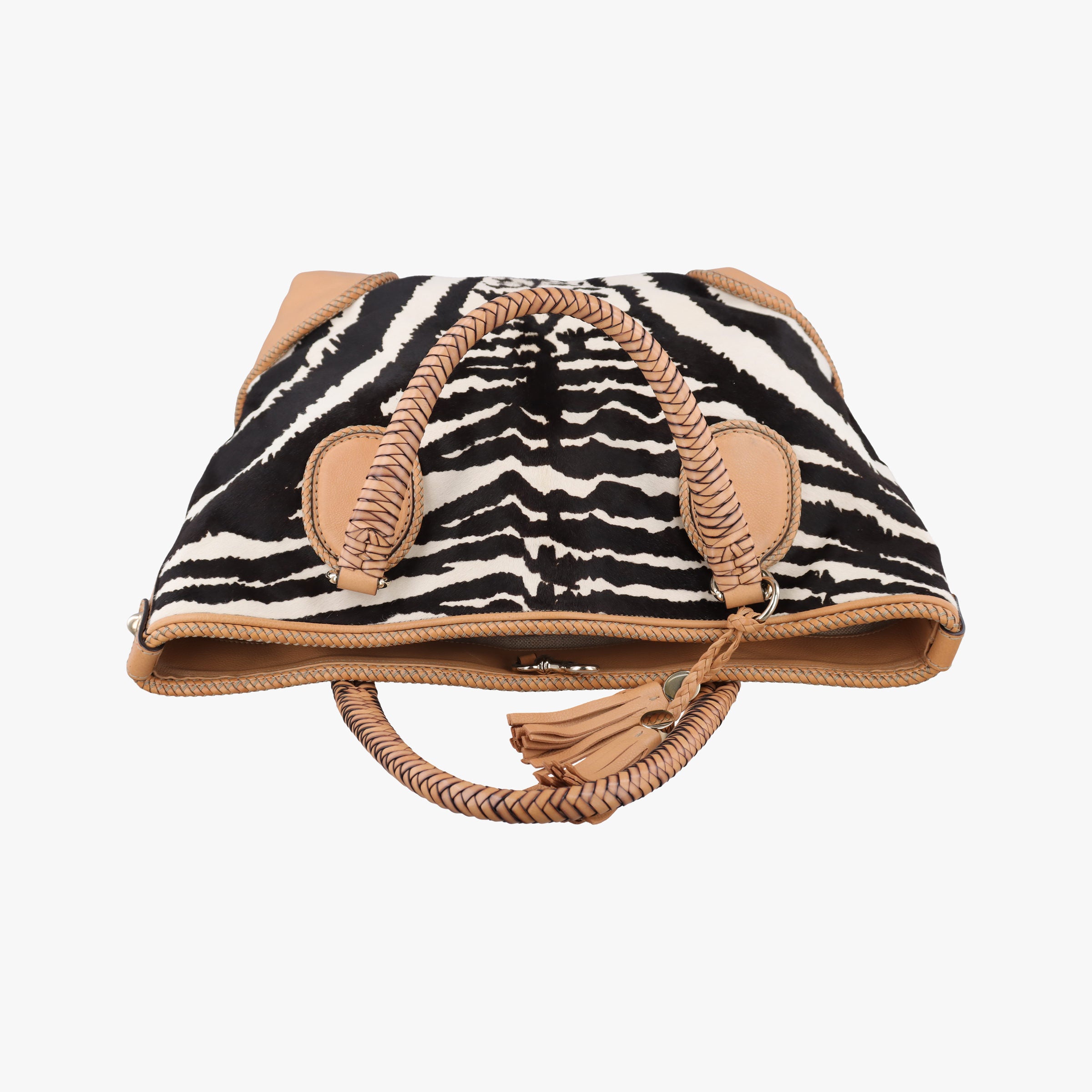 Zebra Printed Marrakech Black×White×Beige ponyhair 257023 C010327055ゼブラプリントマラケシュ ブラック×ホワイト×ベージュ ハラコ 257023 C010327055