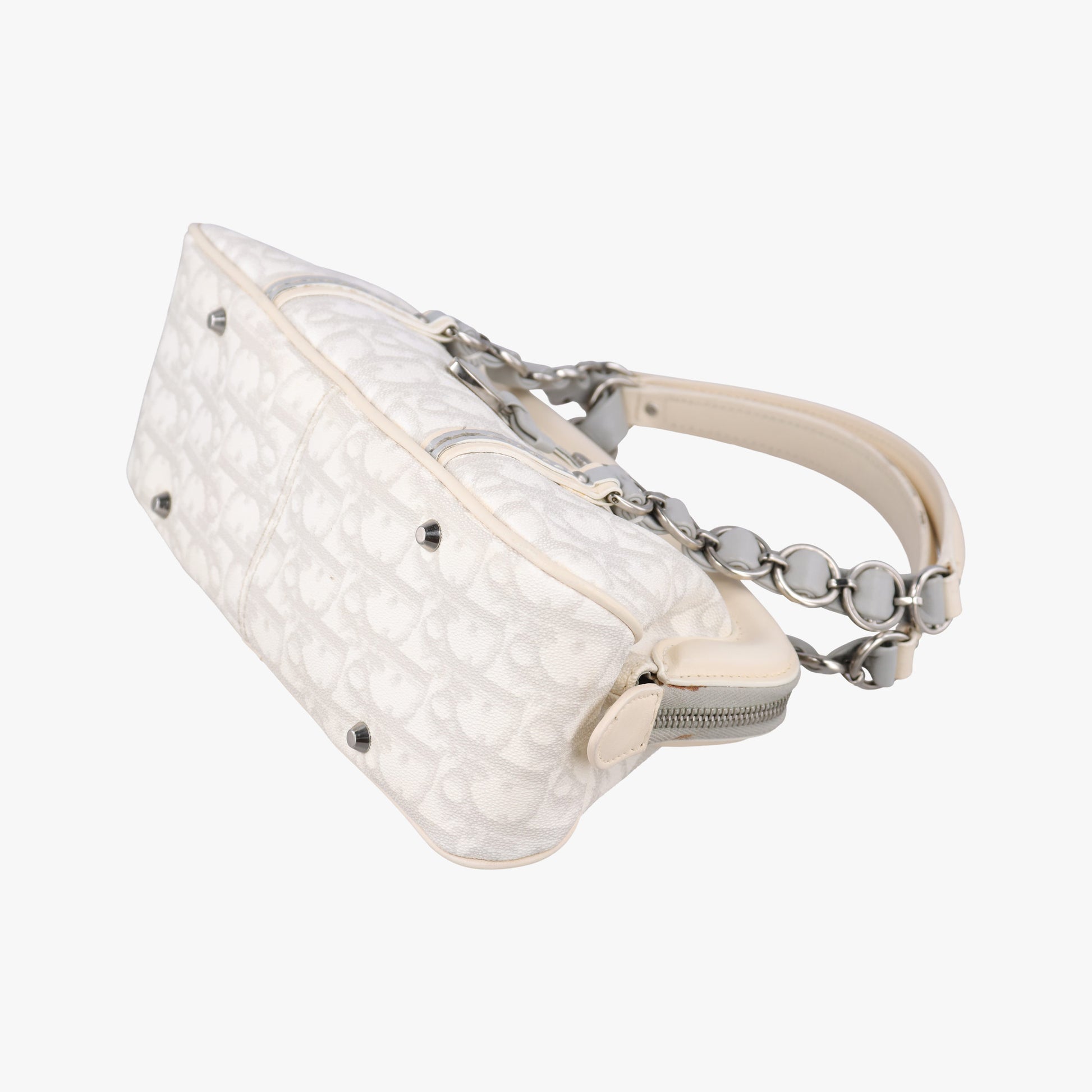 Trotter Romantic Chain Heart White pvc coated canvas 02-BO-0097トロッター ロマンティック チェーン ハート ホワイト pvcコーティングキャンバス 02-BO-0097