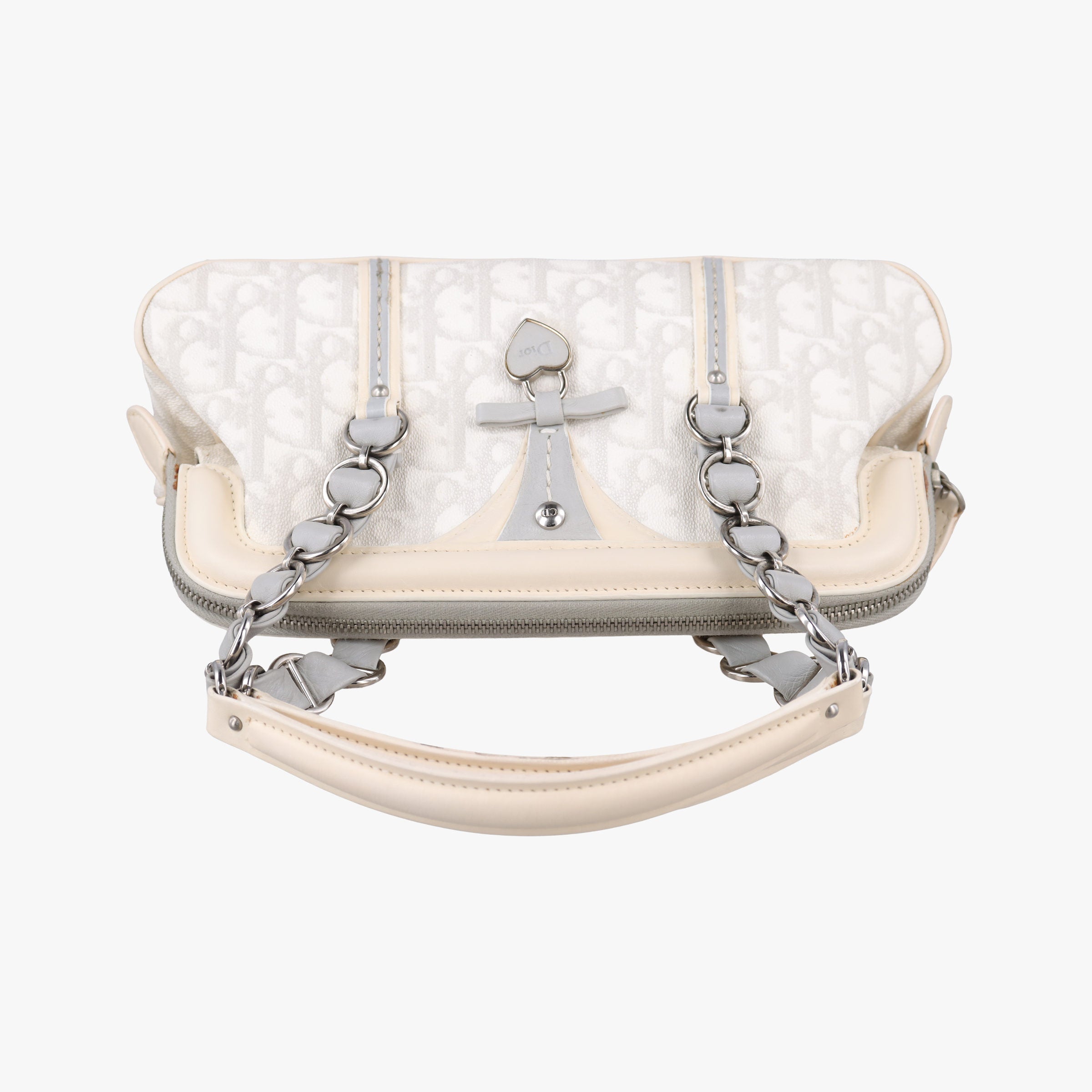 Trotter Romantic Chain Heart White pvc coated canvas 02-BO-0097トロッター ロマンティック チェーン ハート ホワイト pvcコーティングキャンバス 02-BO-0097