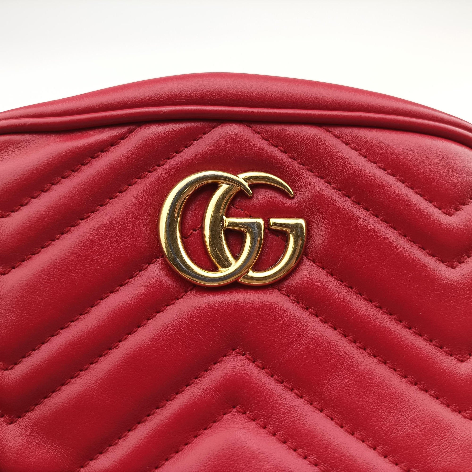 GG Marmont Red Leather 448065 A022764301GGマーモント レッド レザー 448065 A022764301