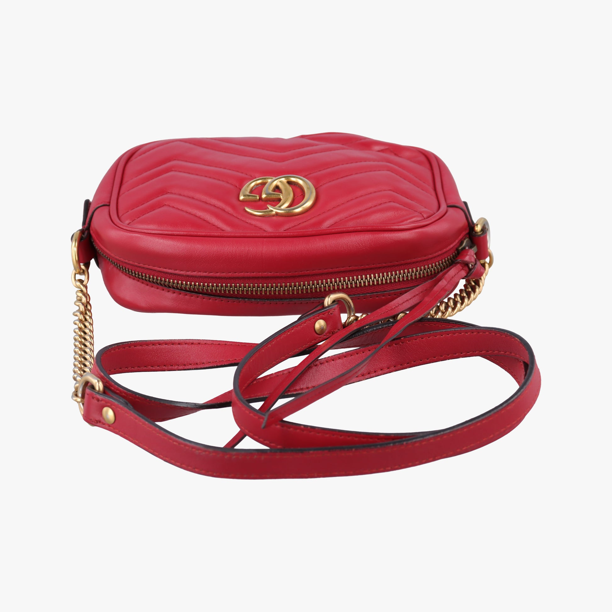 GG Marmont Red Leather 448065 A022764301GGマーモント レッド レザー 448065 A022764301