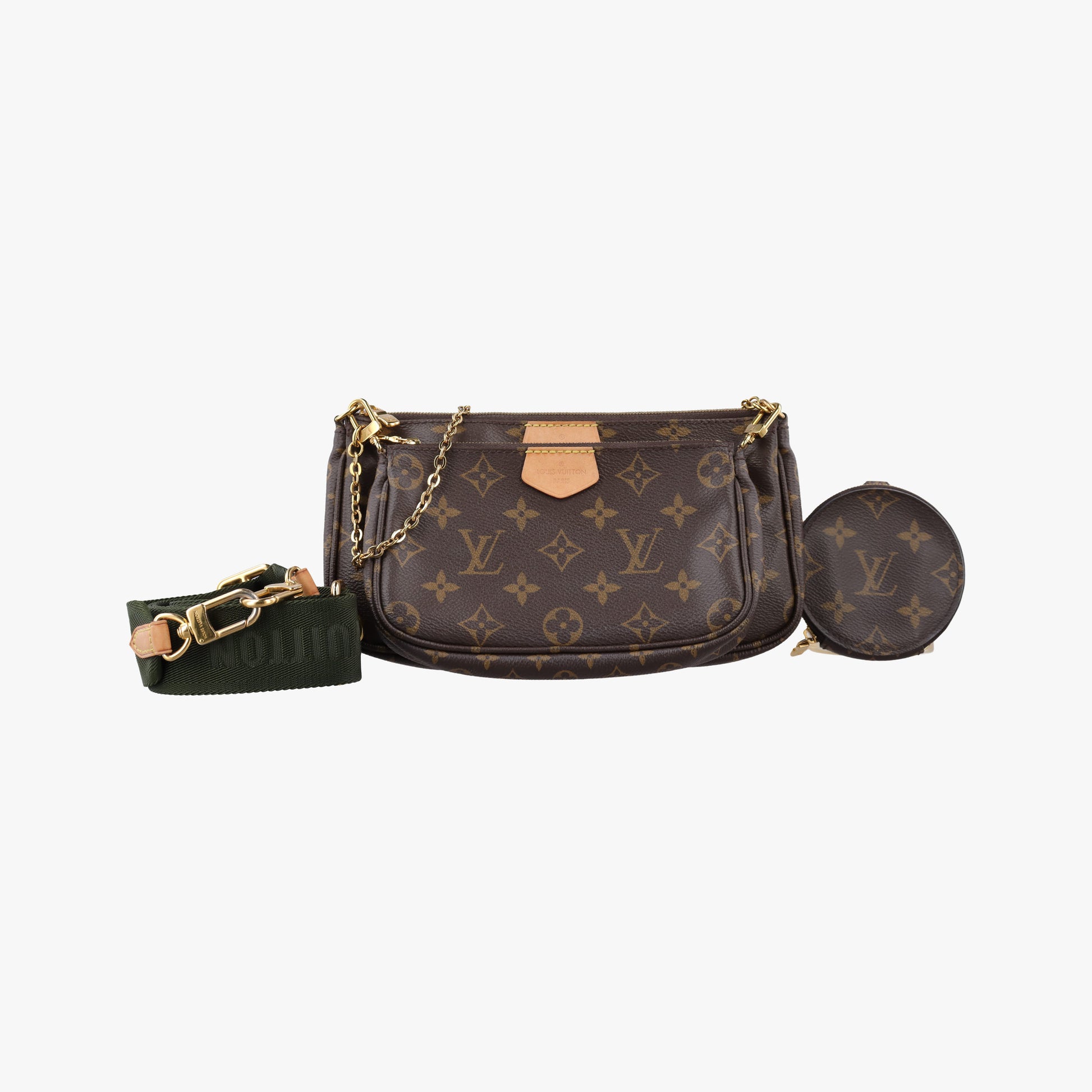 MULTI POCHETTE ACCESSOIRES MARRON×khaki Monogram Canvas M44840 DR3260ミュルティポシェットアクセソワール マロン×カーキ モノグラムキャンバス M44840 DR3260