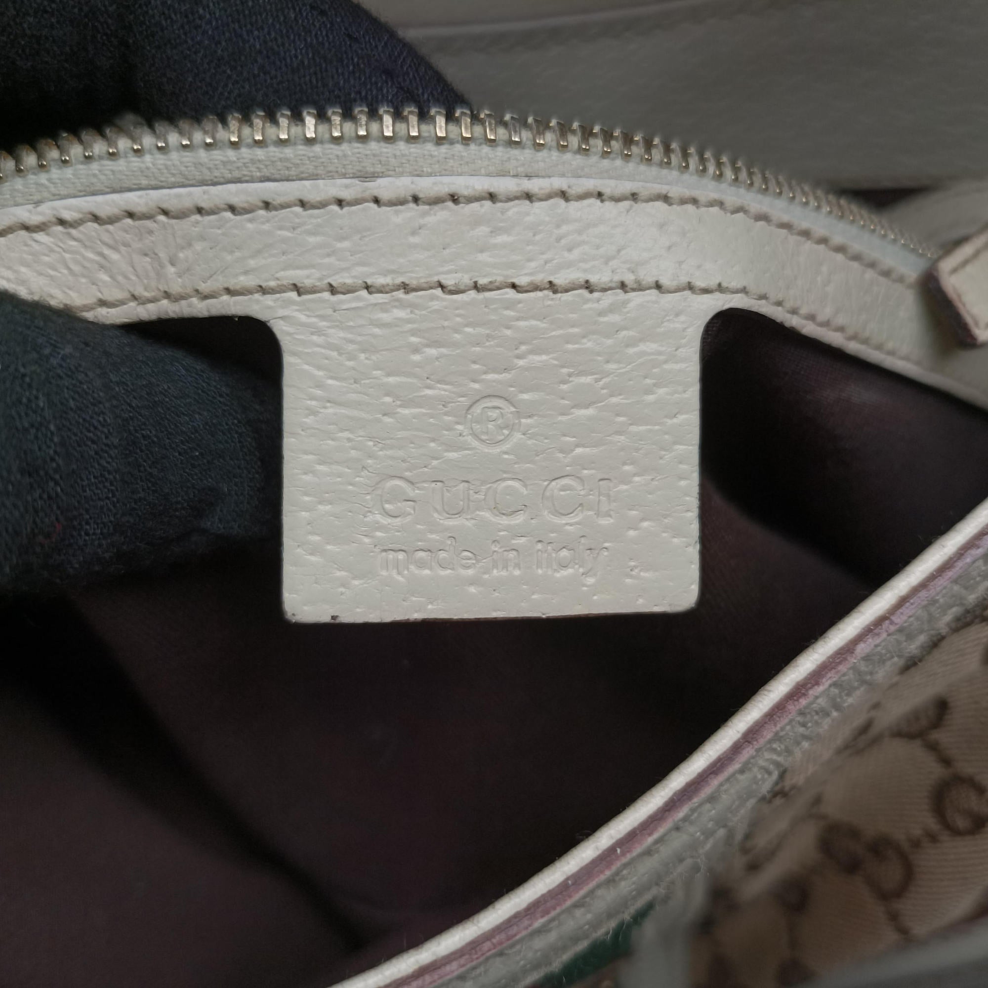 Web Treasure Flap White×Multicolour Leather×Canvas 145999 ウェブ トレジャー フラップ ホワイト レザー×キャンバス 145999 