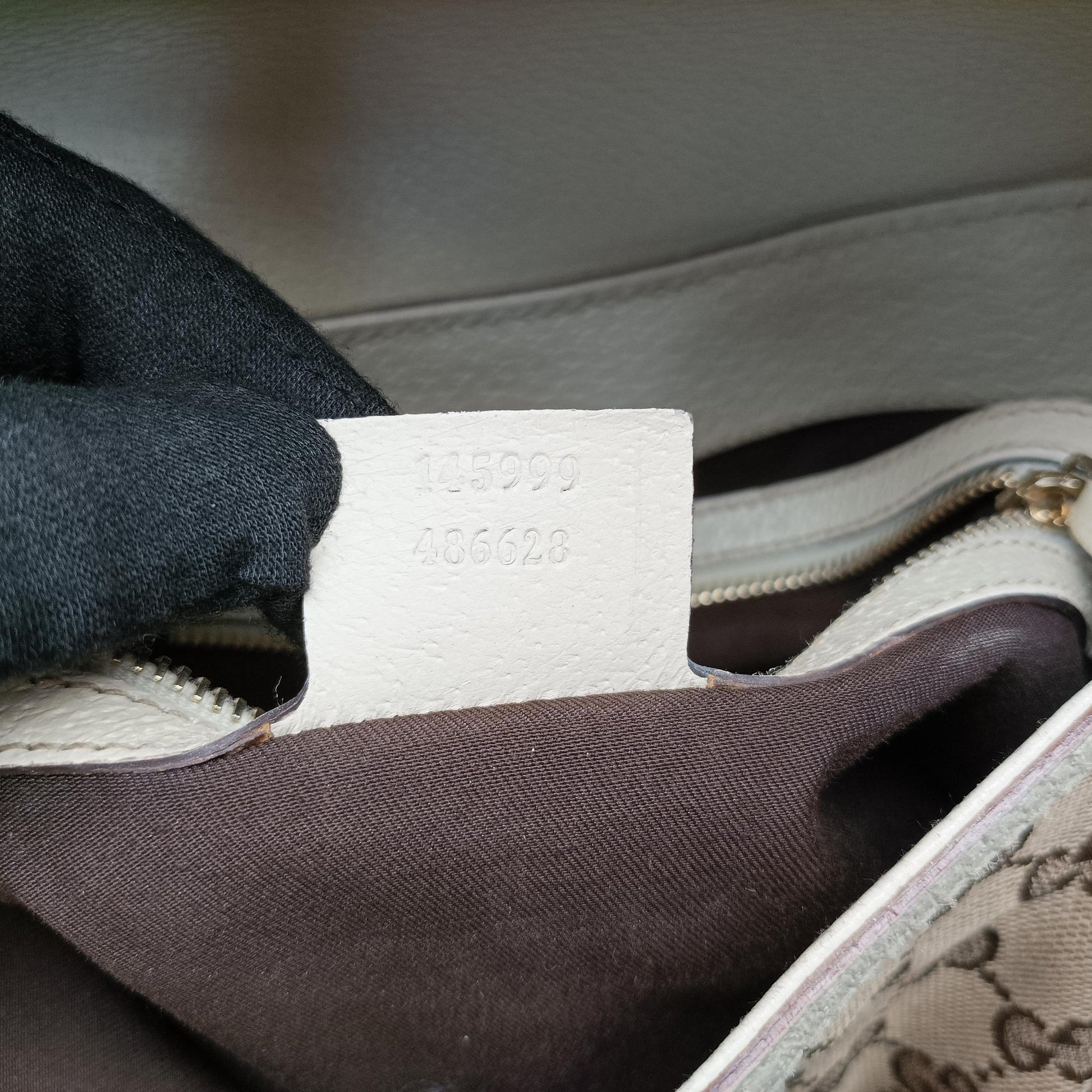 Web Treasure Flap White×Multicolour Leather×Canvas 145999 ウェブ トレジャー フラップ ホワイト レザー×キャンバス 145999 