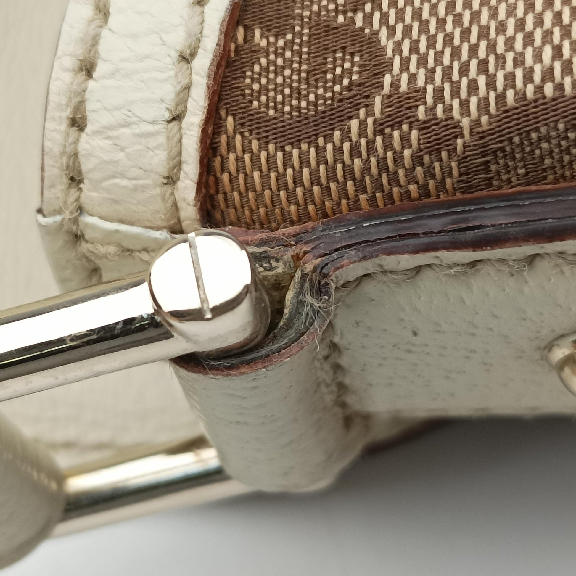 Web Treasure Flap White×Multicolour Leather×Canvas 145999 ウェブ トレジャー フラップ ホワイト レザー×キャンバス 145999 