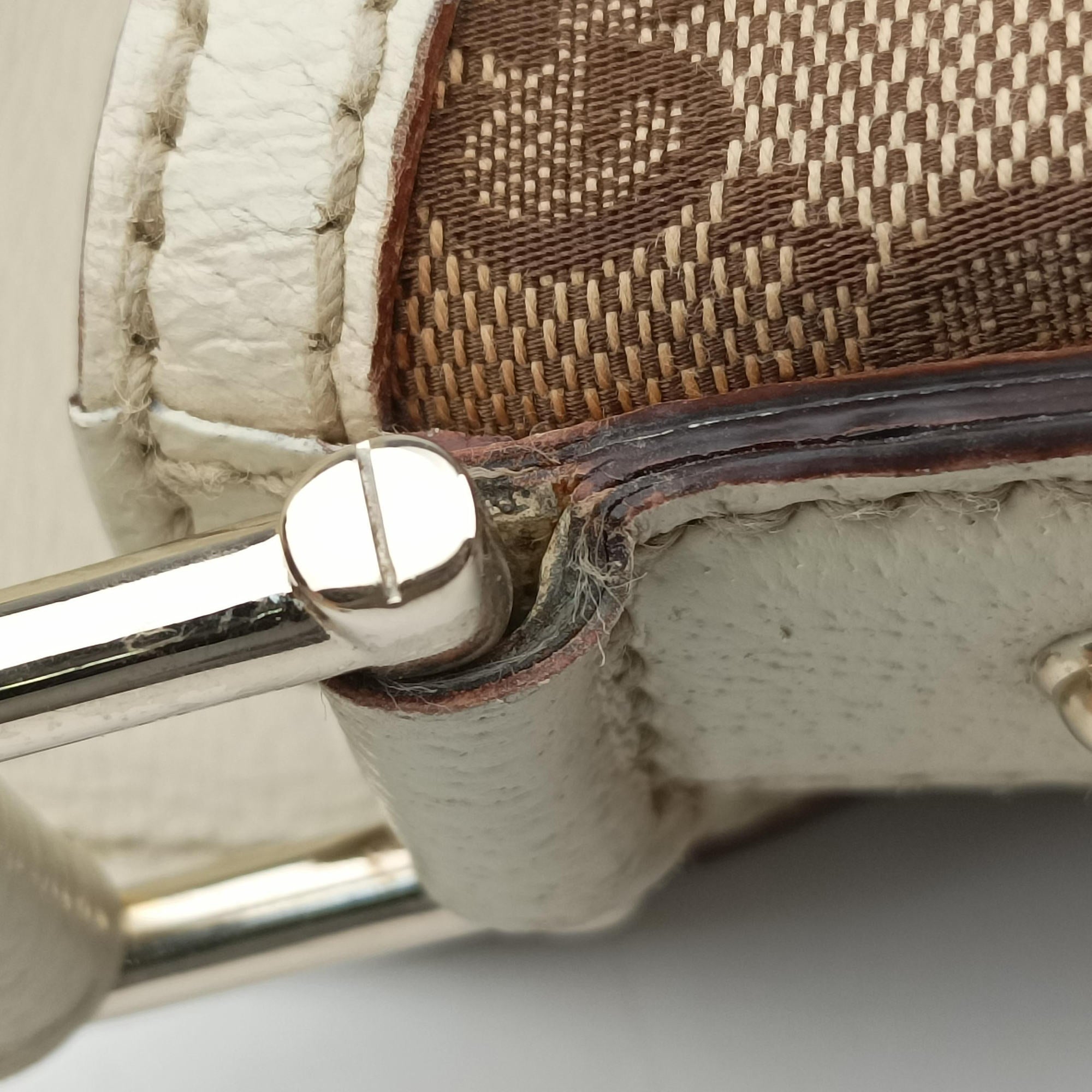 Web Treasure Flap White×Multicolour Leather×Canvas 145999 ウェブ トレジャー フラップ ホワイト レザー×キャンバス 145999 