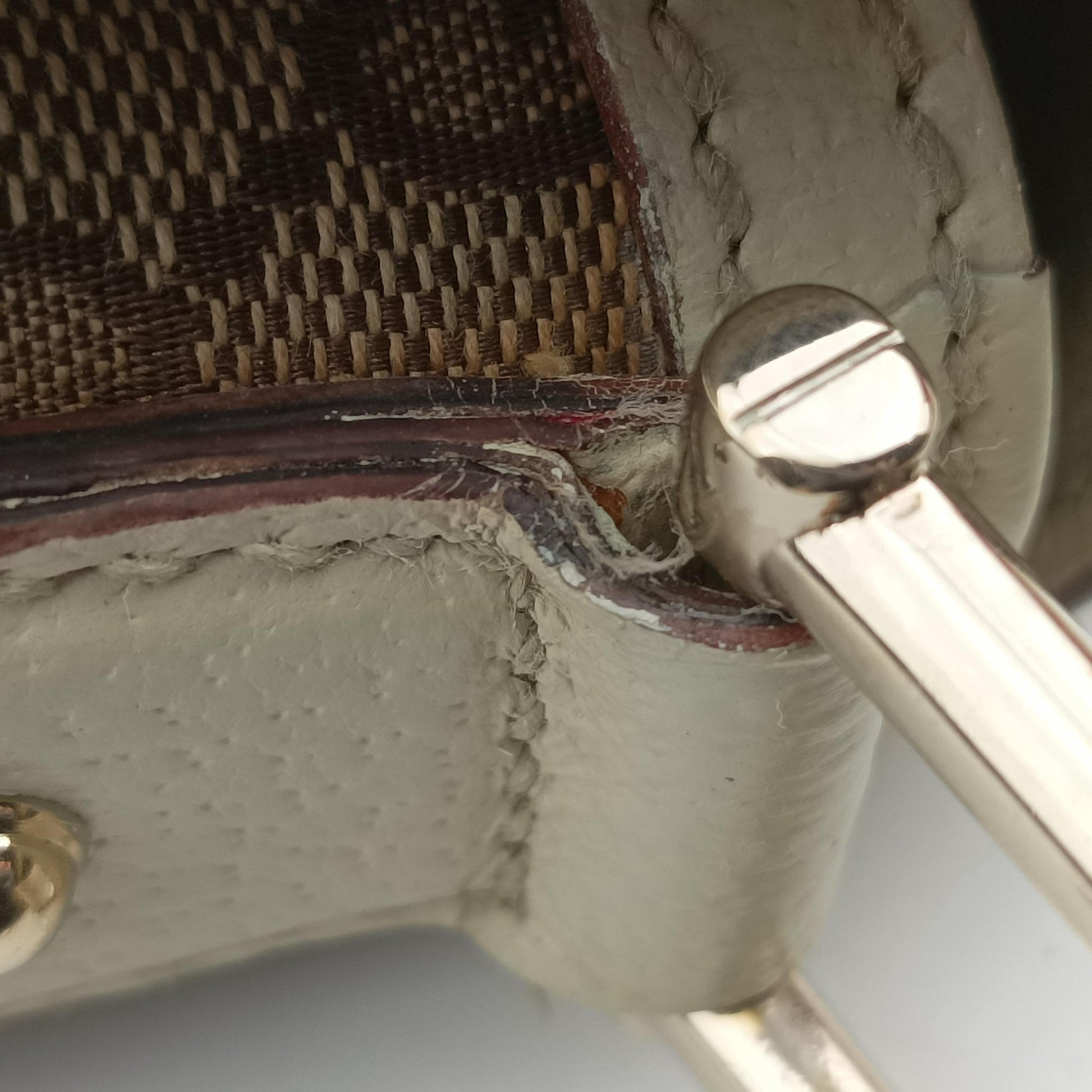 Web Treasure Flap White×Multicolour Leather×Canvas 145999 ウェブ トレジャー フラップ ホワイト レザー×キャンバス 145999 