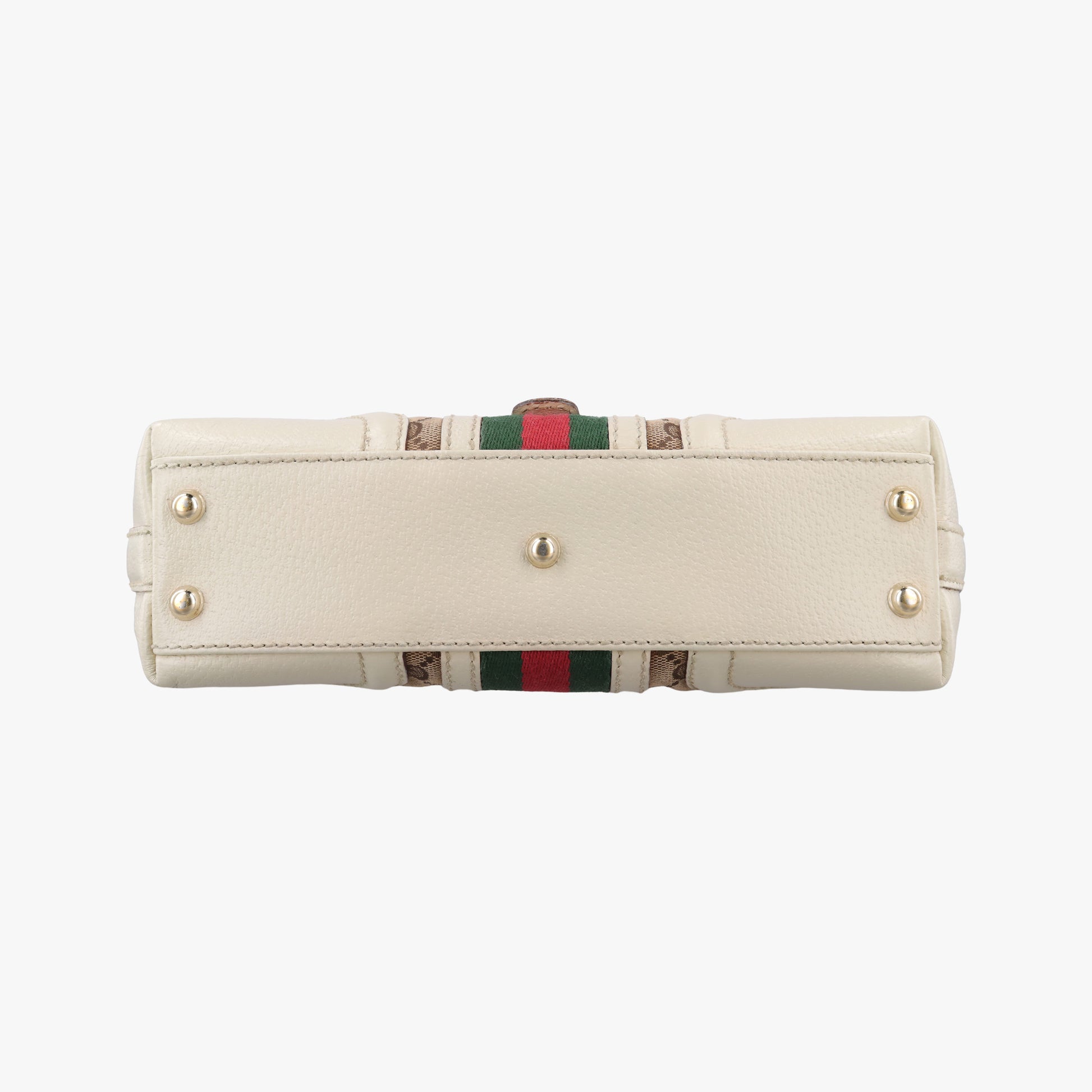 Web Treasure Flap White×Multicolour Leather×Canvas 145999 ウェブ トレジャー フラップ ホワイト レザー×キャンバス 145999 