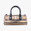 31 Rue Cambon Graffiti Mini Boston Beige × Black Coated Canvas 1103321331ルカンボン グラフィティ ミニボストン ベージュ × ブラック コーティングキャンバス 11033213