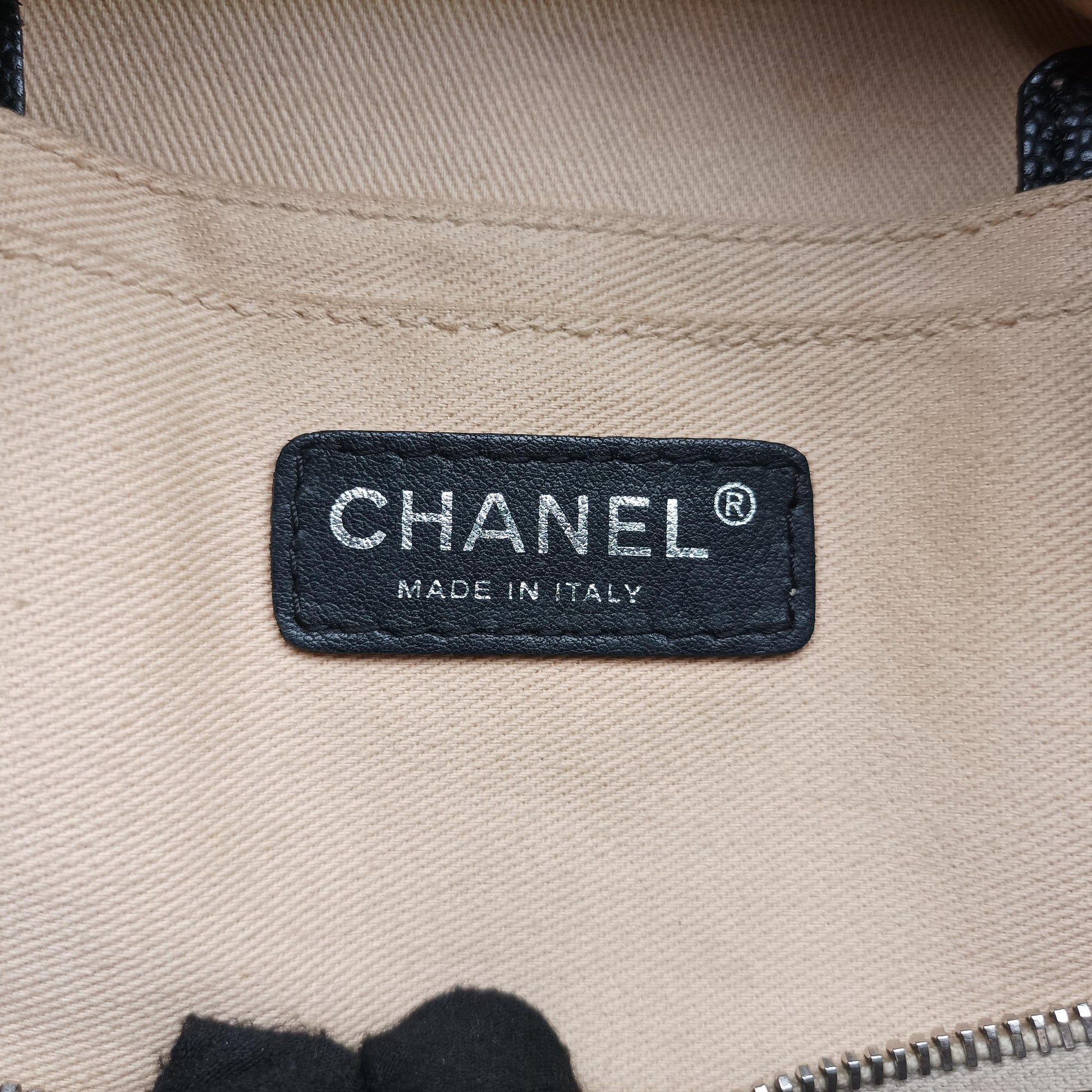 31 Rue Cambon Graffiti Mini Boston Beige × Black Coated Canvas 1103321331ルカンボン グラフィティ ミニボストン ベージュ × ブラック コーティングキャンバス 11033213