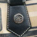 31 Rue Cambon Graffiti Mini Boston Beige × Black Coated Canvas 1103321331ルカンボン グラフィティ ミニボストン ベージュ × ブラック コーティングキャンバス 11033213