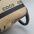 31 Rue Cambon Graffiti Mini Boston Beige × Black Coated Canvas 1103321331ルカンボン グラフィティ ミニボストン ベージュ × ブラック コーティングキャンバス 11033213