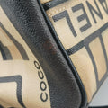 31 Rue Cambon Graffiti Mini Boston Beige × Black Coated Canvas 1103321331ルカンボン グラフィティ ミニボストン ベージュ × ブラック コーティングキャンバス 11033213