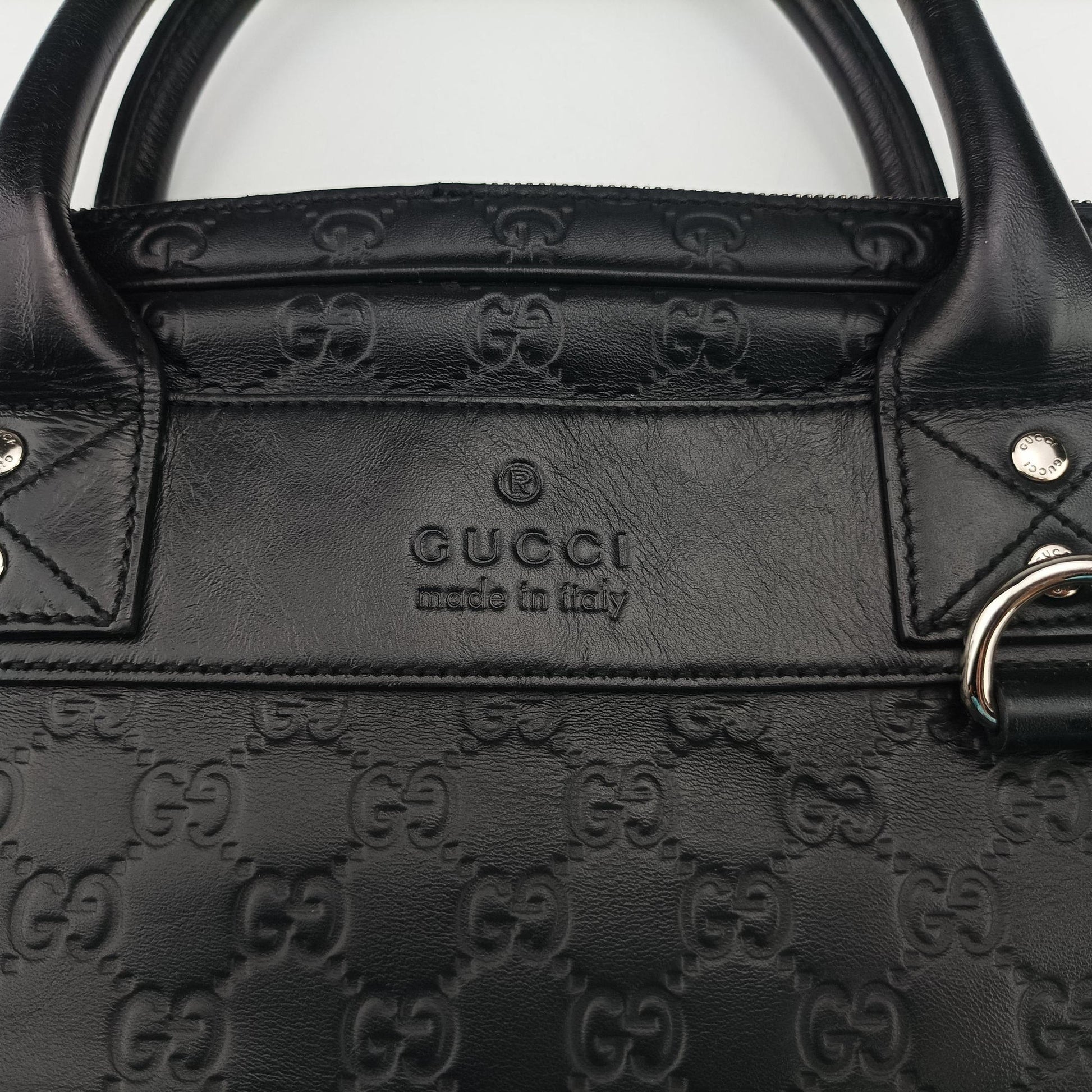 Guccissima Briefcase Business Black Leather 328937 H017539867グッチシマ ブリーフケース ビジネス ブラック レザー 328937 H017539867