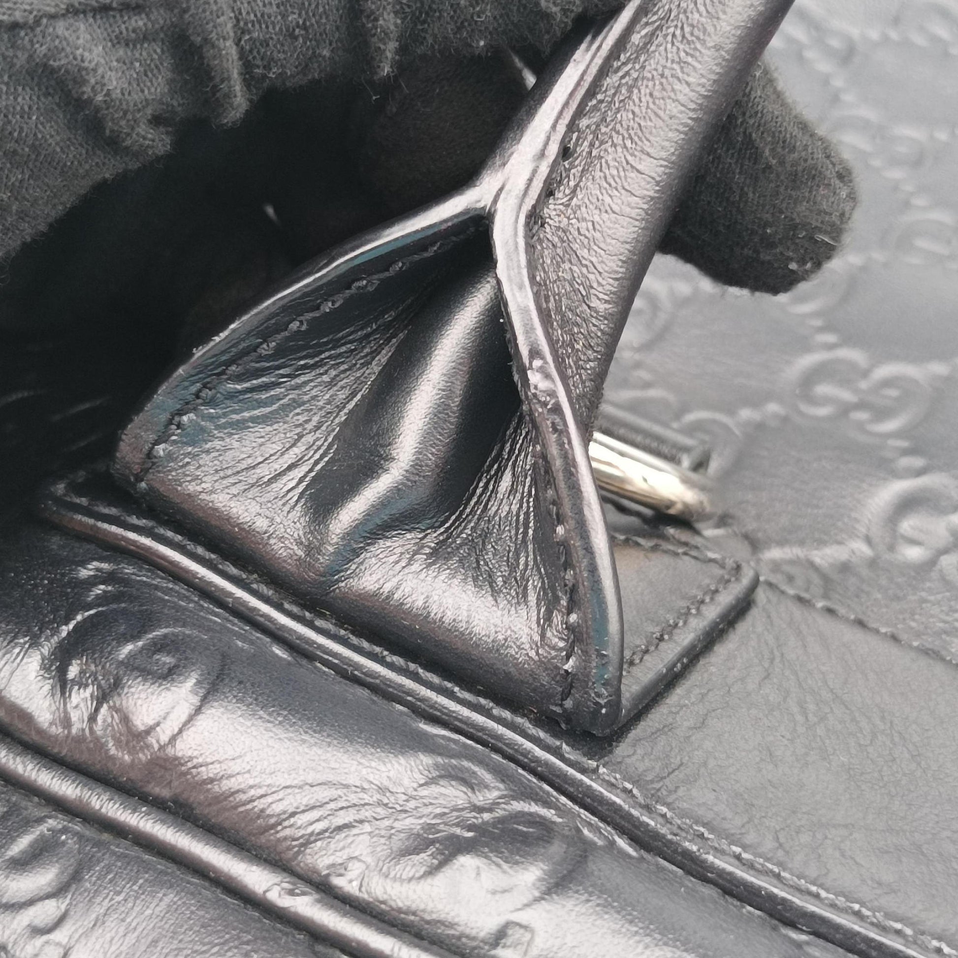 Guccissima Briefcase Business Black Leather 328937 H017539867グッチシマ ブリーフケース ビジネス ブラック レザー 328937 H017539867