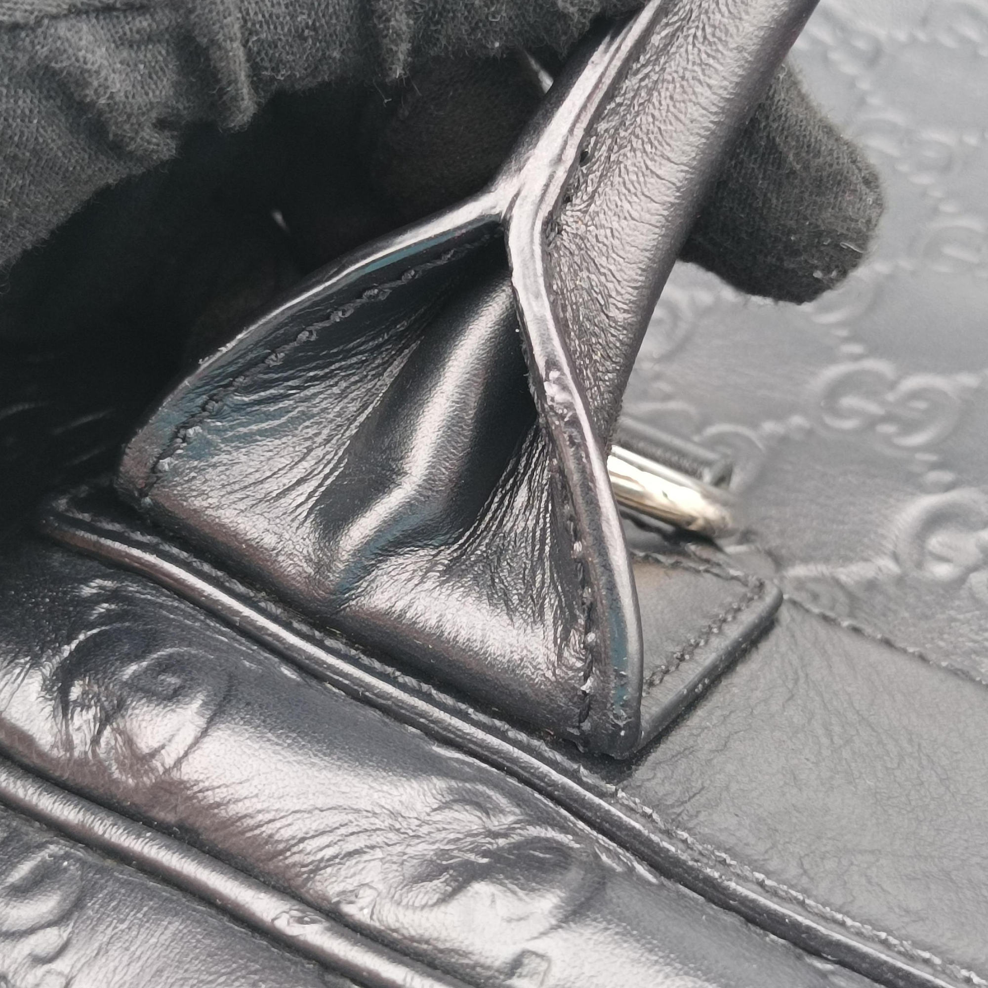 Guccissima Briefcase Business Black Leather 328937 H017539867グッチシマ ブリーフケース ビジネス ブラック レザー 328937 H017539867