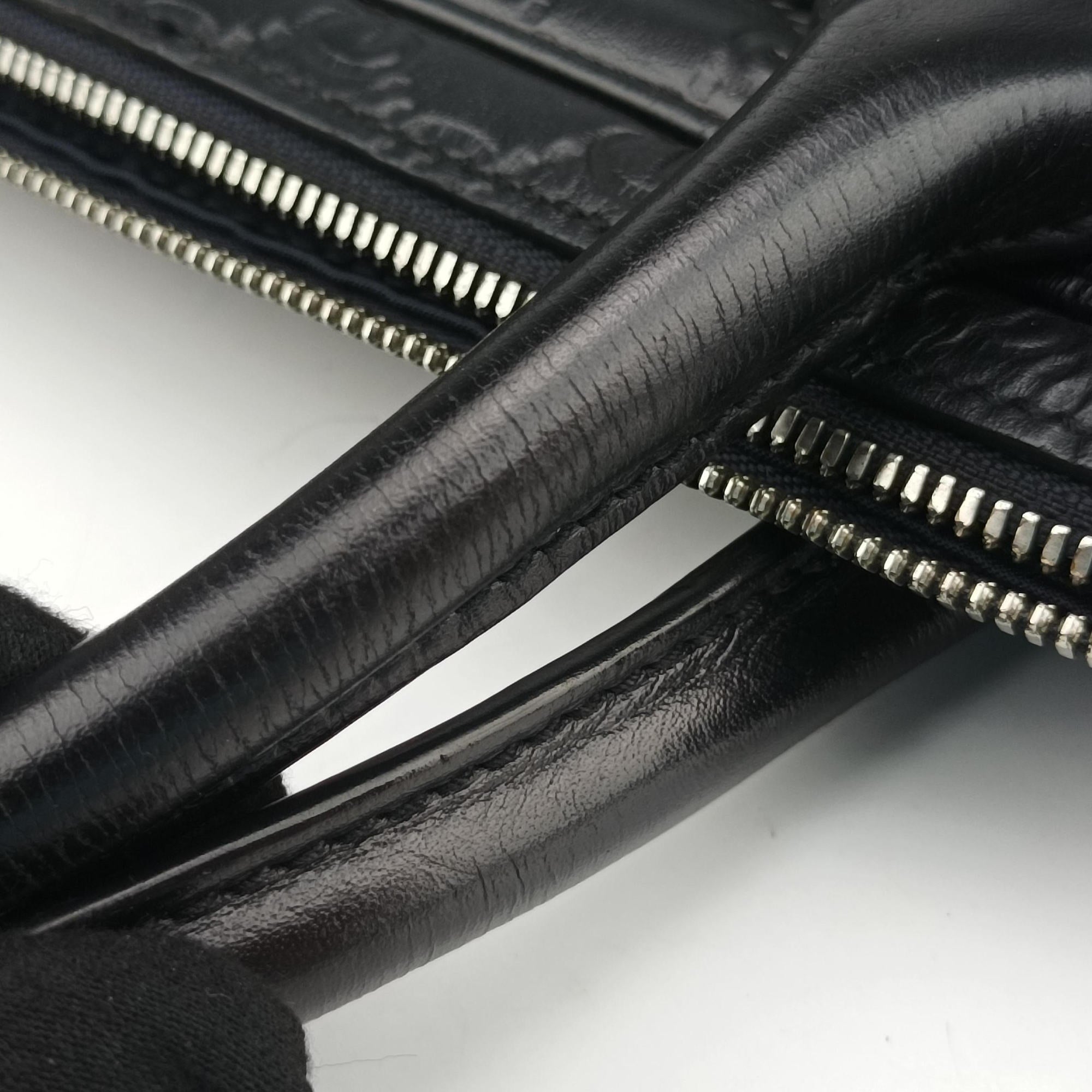 Guccissima Briefcase Business Black Leather 328937 H017539867グッチシマ ブリーフケース ビジネス ブラック レザー 328937 H017539867