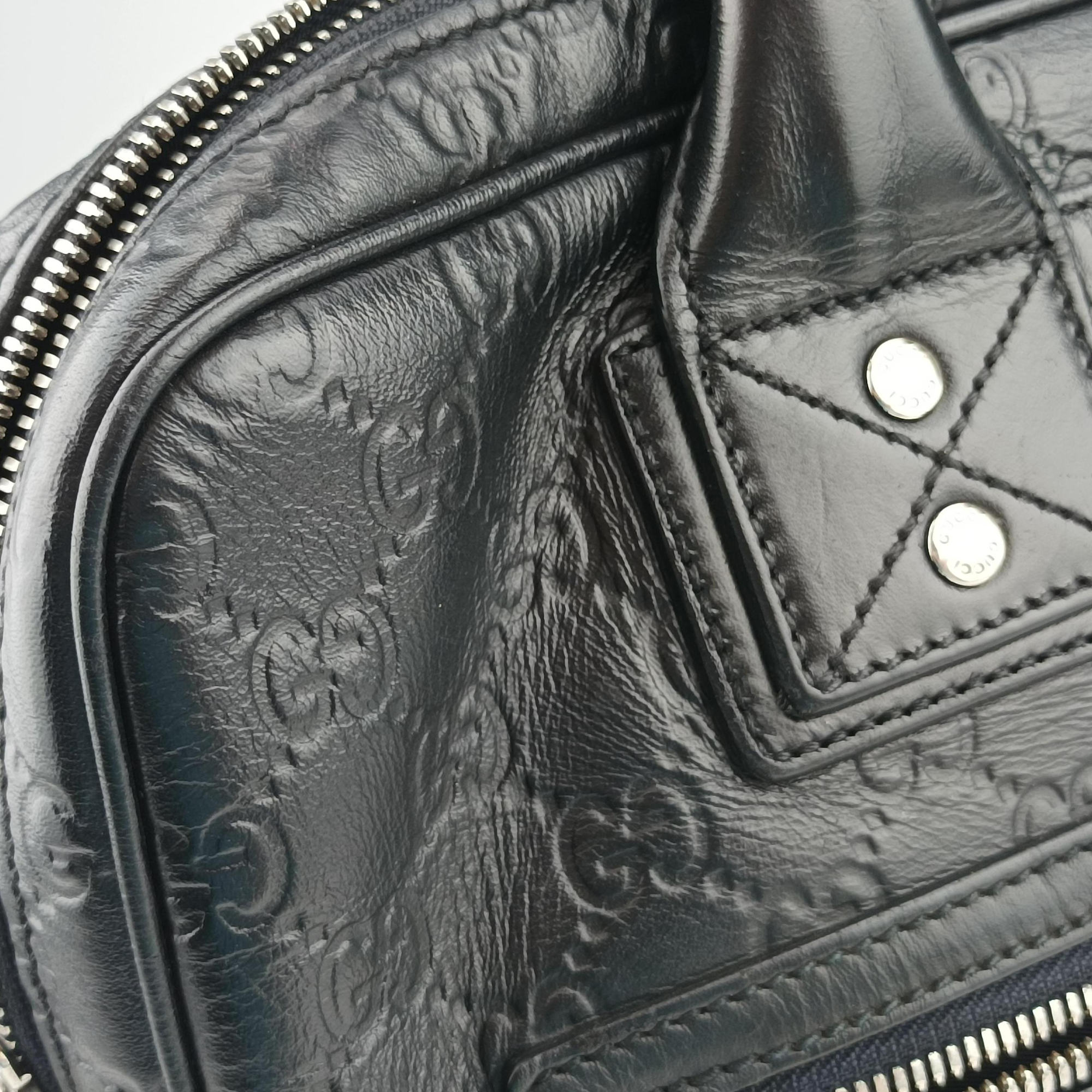 Guccissima Briefcase Business Black Leather 328937 H017539867グッチシマ ブリーフケース ビジネス ブラック レザー 328937 H017539867