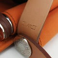 Cabag Elan Orange Toile Officier × Leather AR▢Qカバ シエ オレンジ トワルオフィシエ×レザー AR▢Q