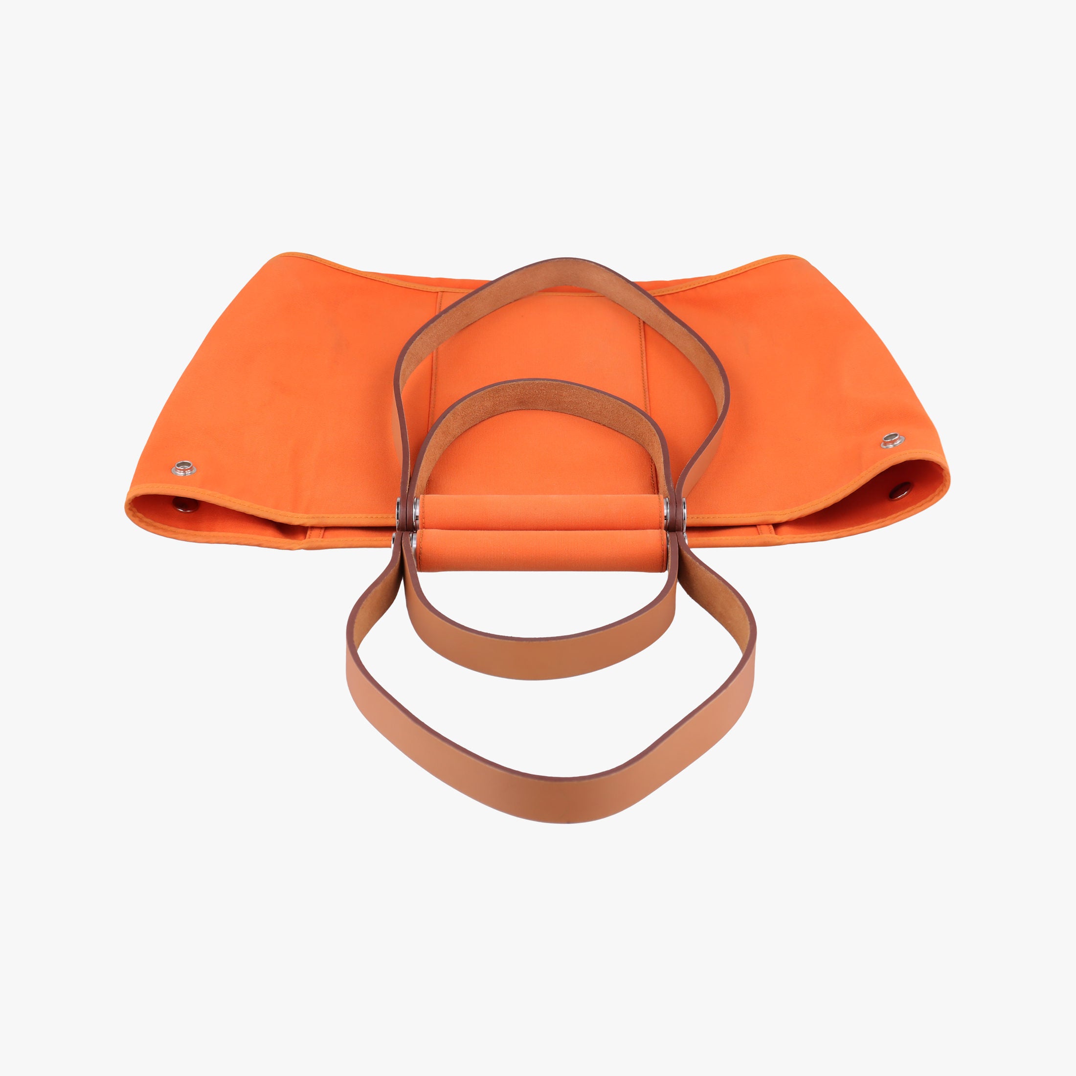 Cabag Elan Orange Toile Officier × Leather AR▢Qカバ シエ オレンジ トワルオフィシエ×レザー AR▢Q