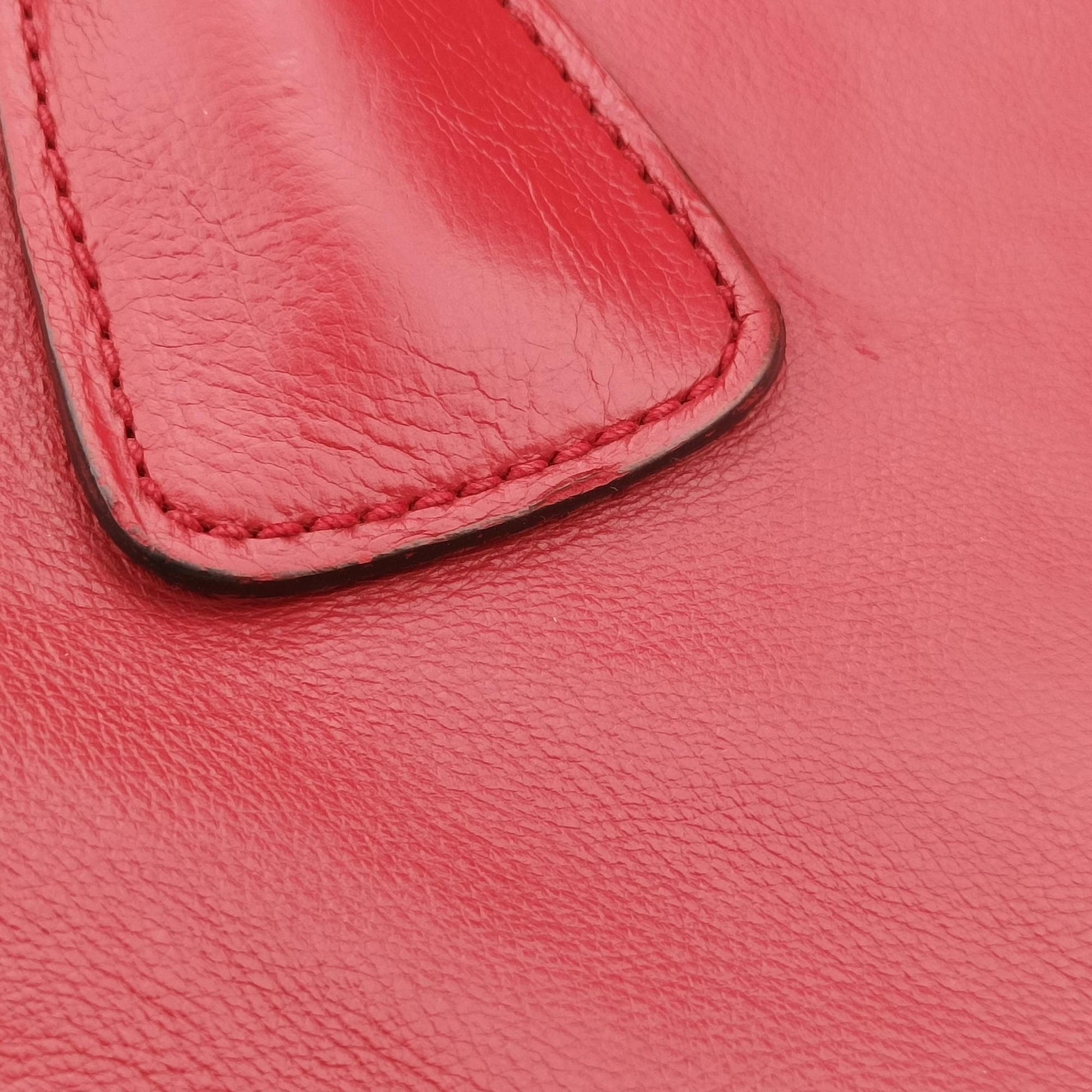 Twin Pocket Winged Tote Red Leather BN2619 117ツイン ポケット ウィング トート レッド レザー BN2619 117